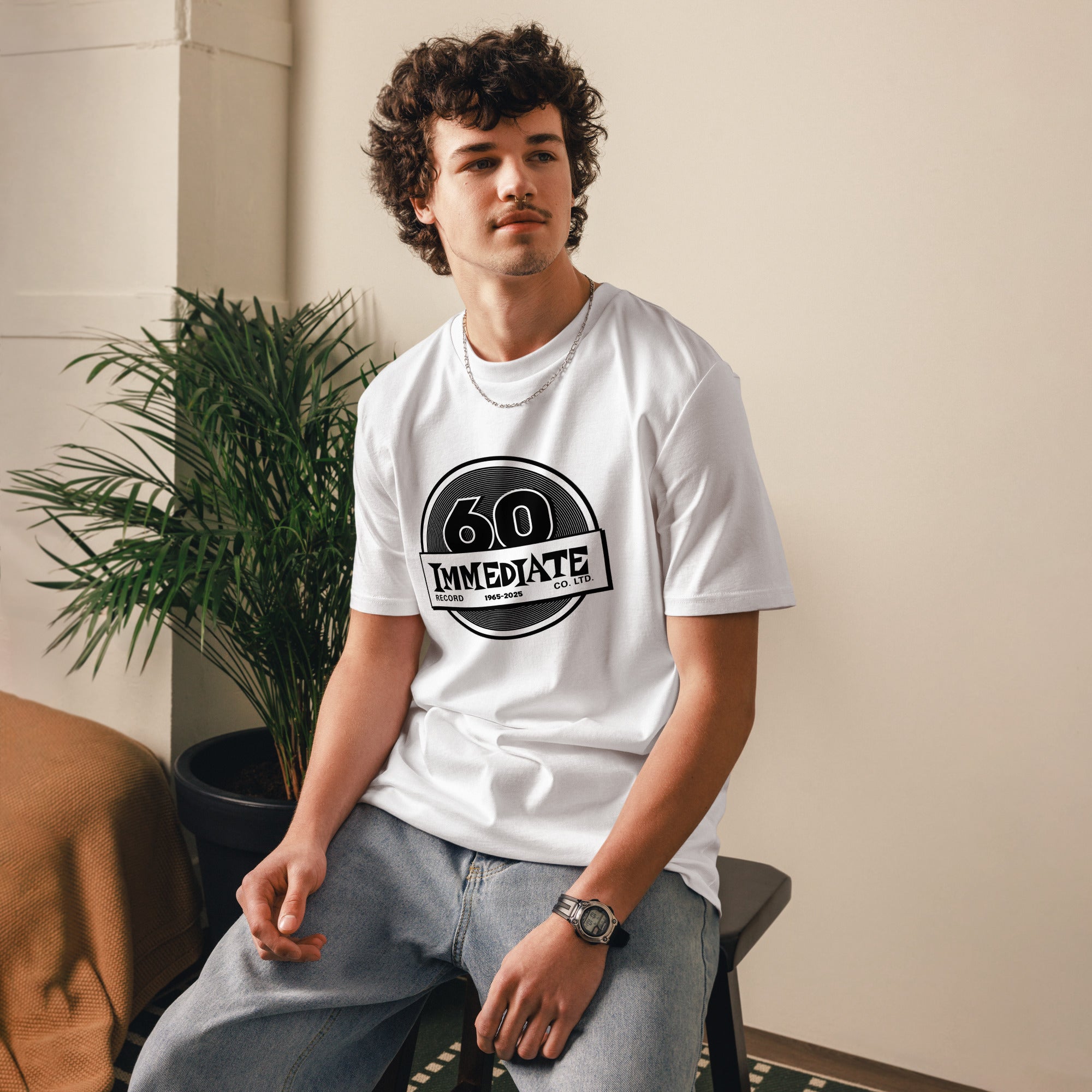 immediate-records-60th-anniversary-t-shirt-unisexe-logo-n-b image 5