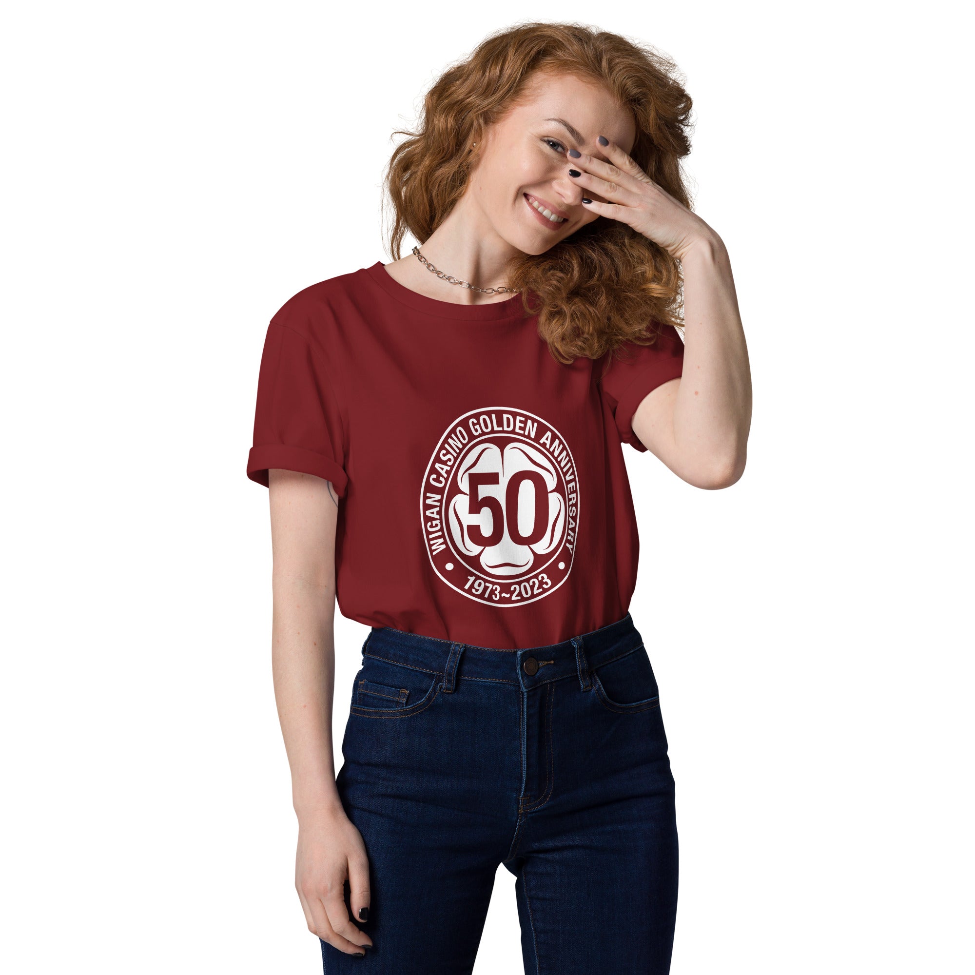 charly-records-wigan-casino-50-t-shirt-bordeaux-logo image 3