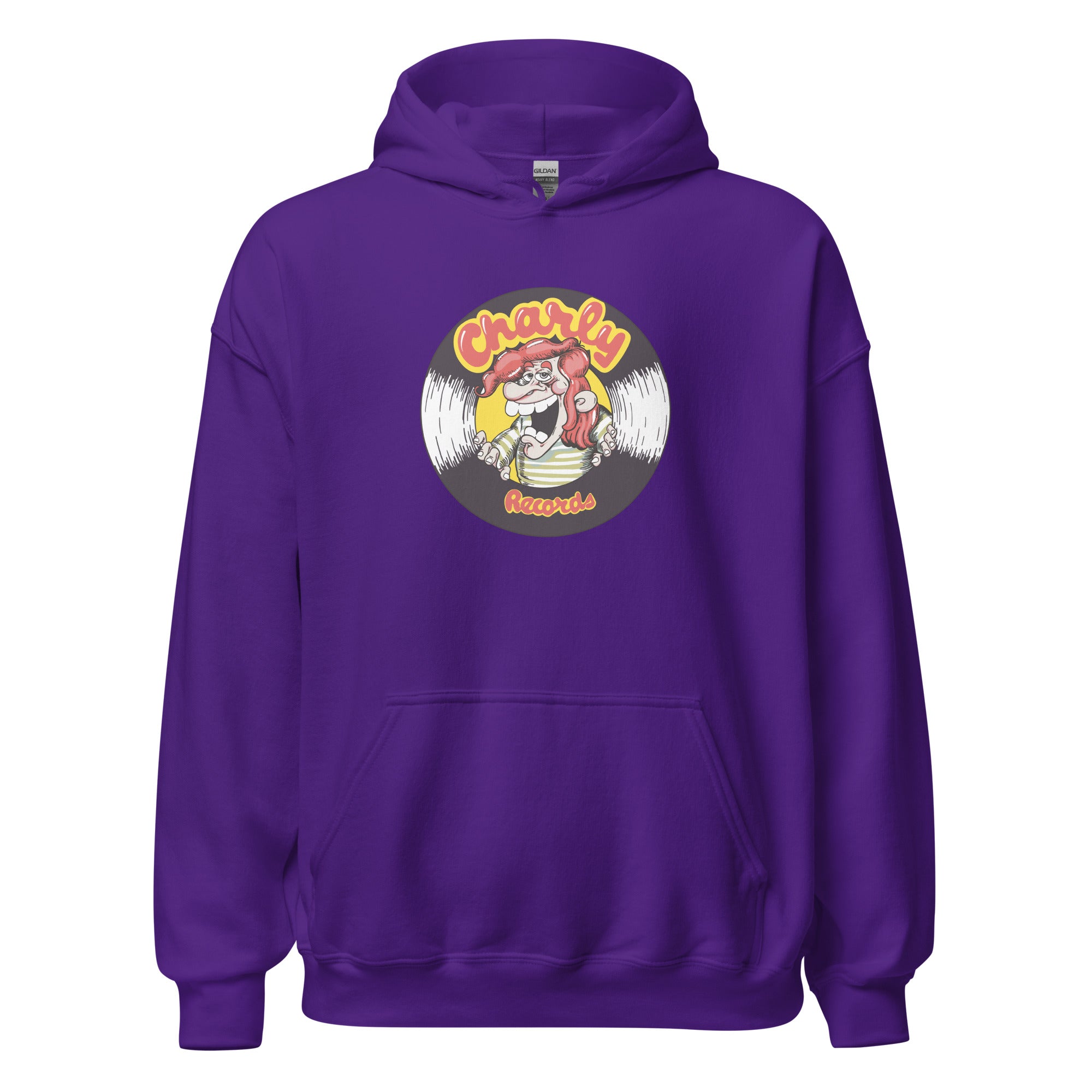 charly-records-teddy-boy-sweat-capuche-unisexe-violet-coton image 1