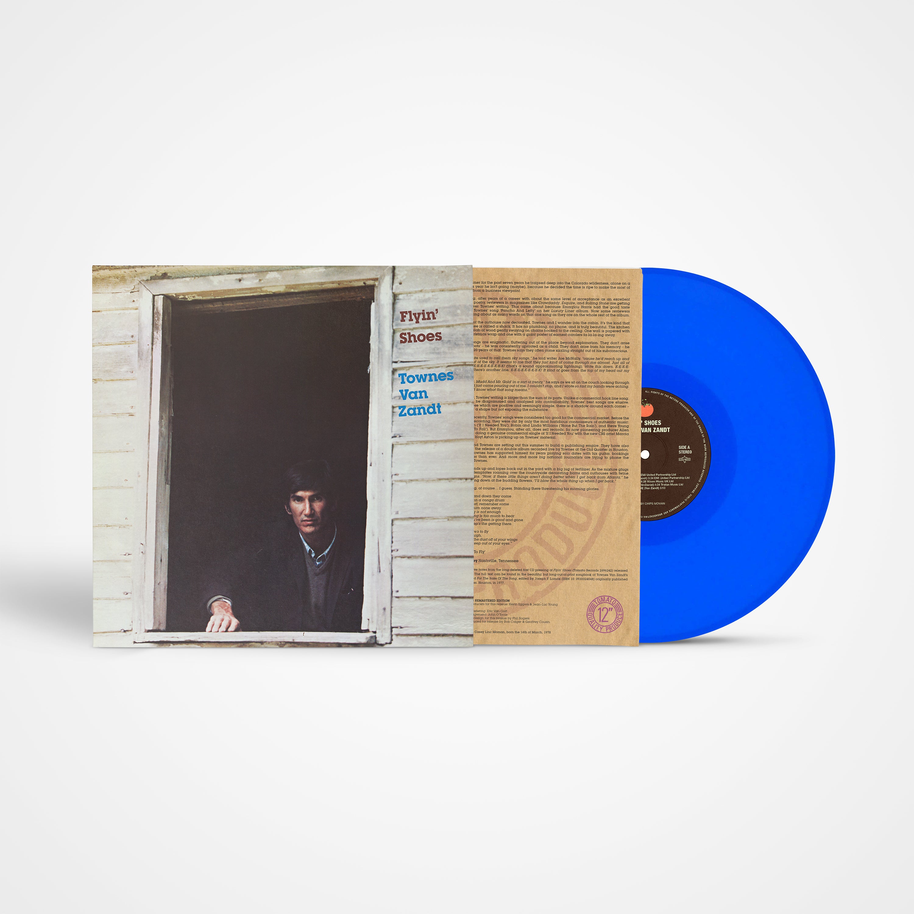 townes-van-zandt-flyin-shoes-vinyle-lp-bleu-folk image 2