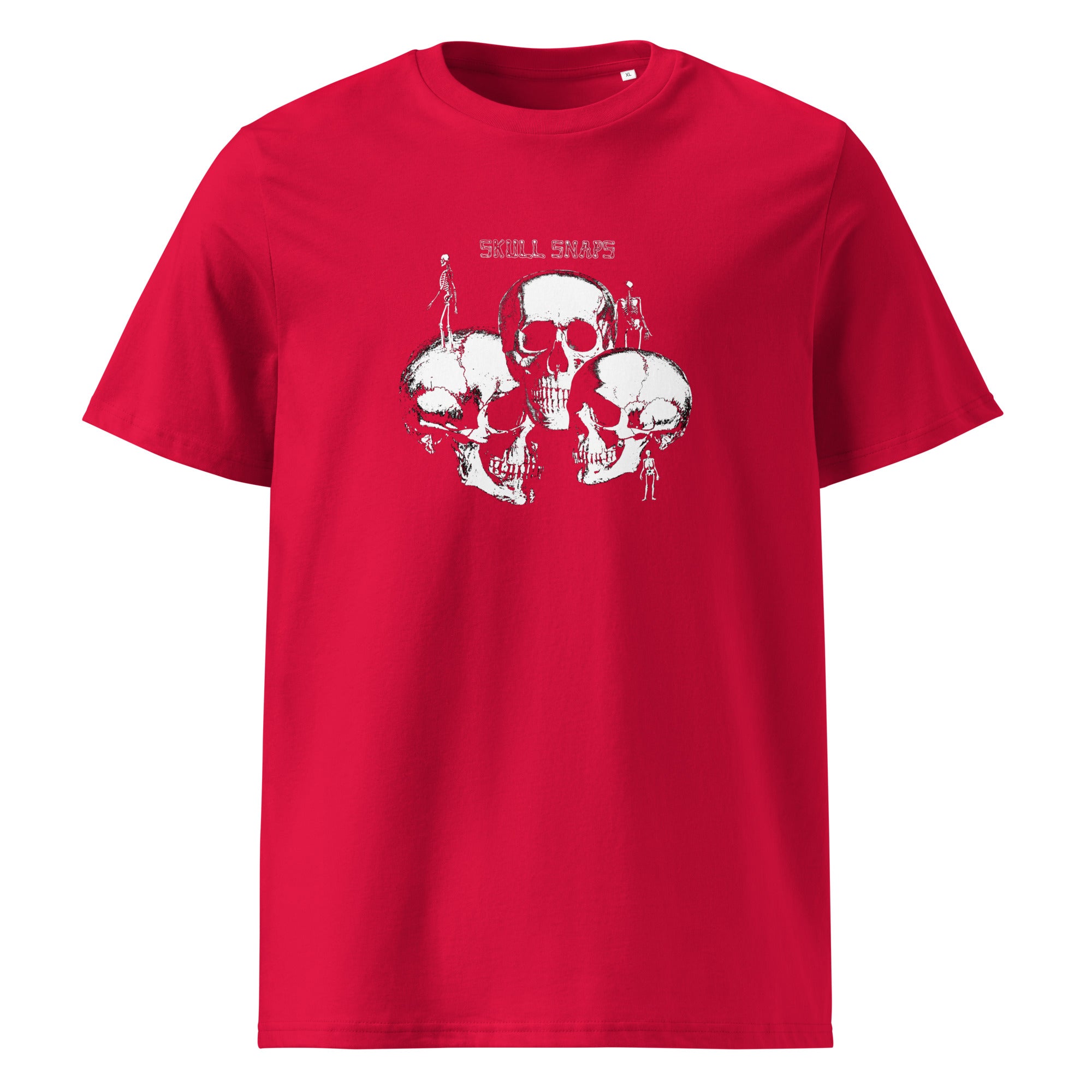 charly-records-skull-snaps-t-shirt-unisexe-coton-bio-noir image 4