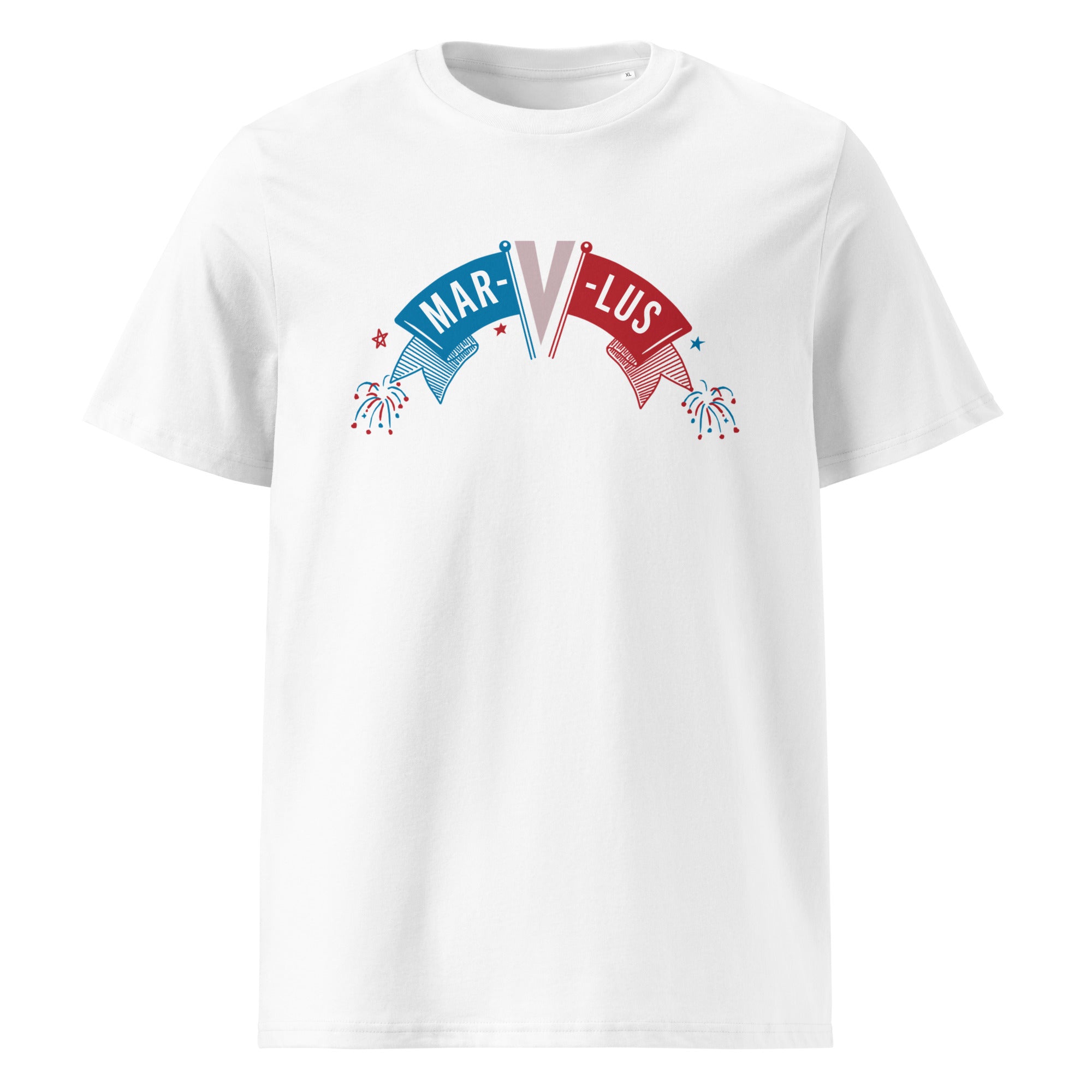charly-records-mar-v-lus-t-shirt-coton-bio-blanc image 1
