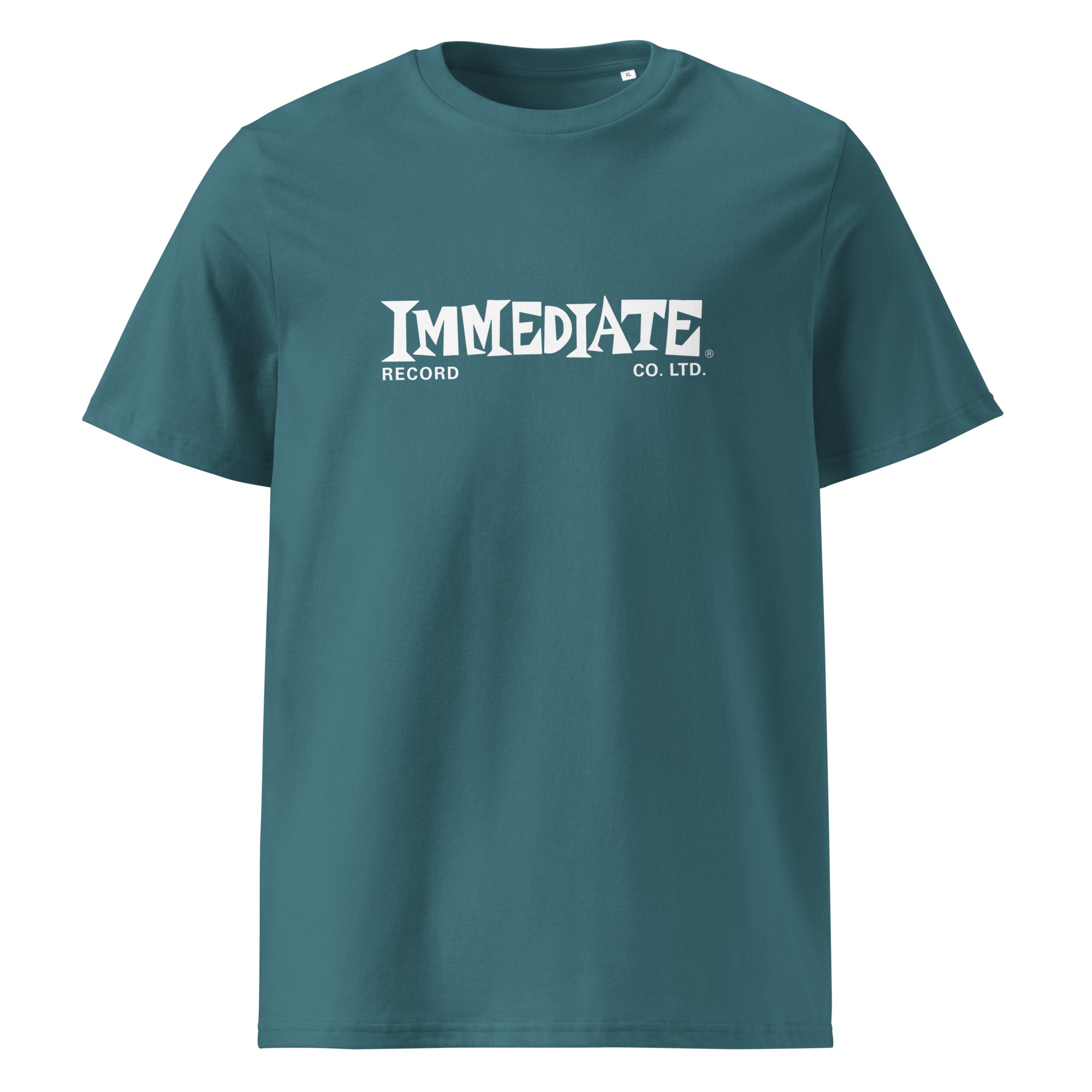 charly-immediate-records-white-logo-t-shirt-coton-bio-noir image 5
