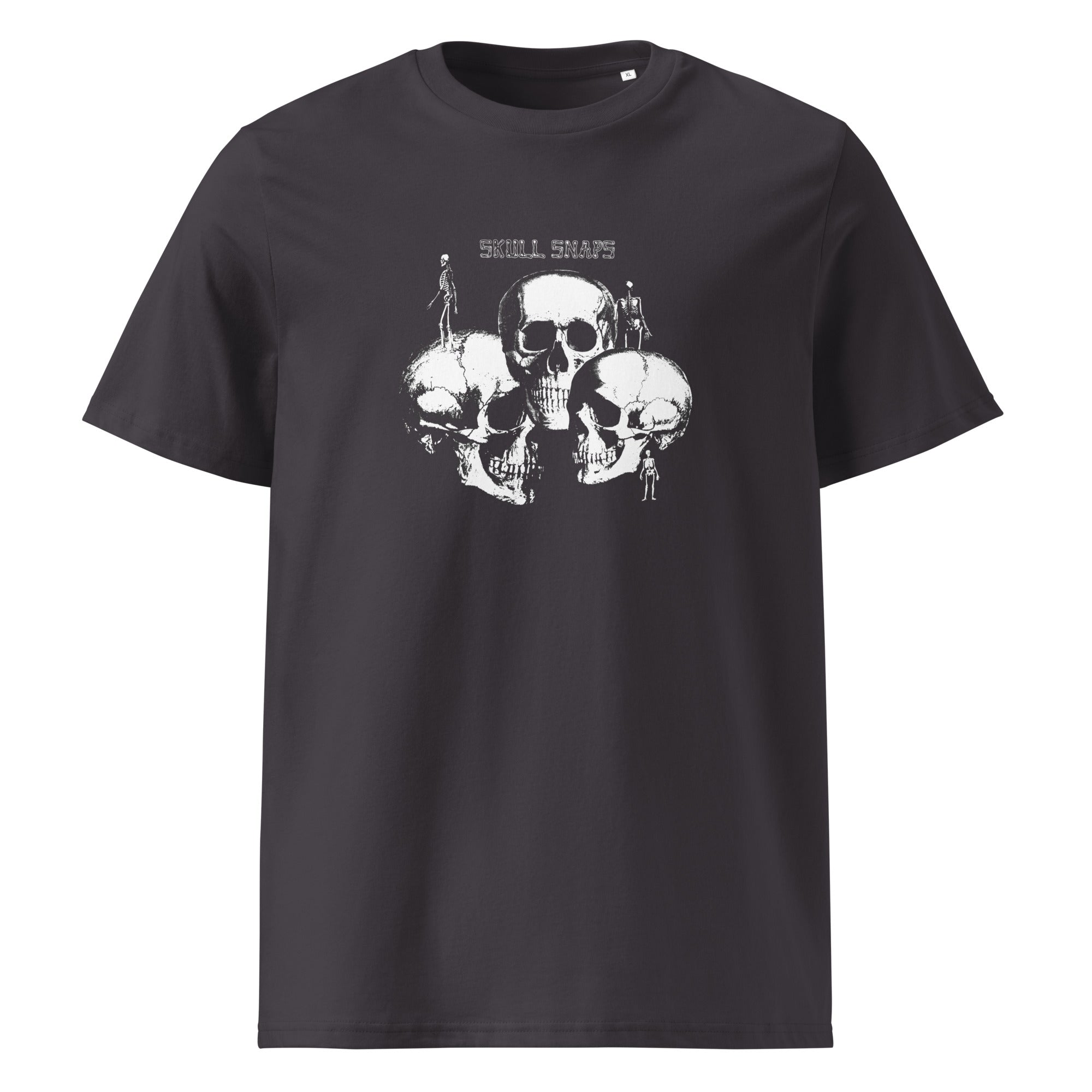 charly-records-skull-snaps-t-shirt-unisexe-coton-bio-noir image 6