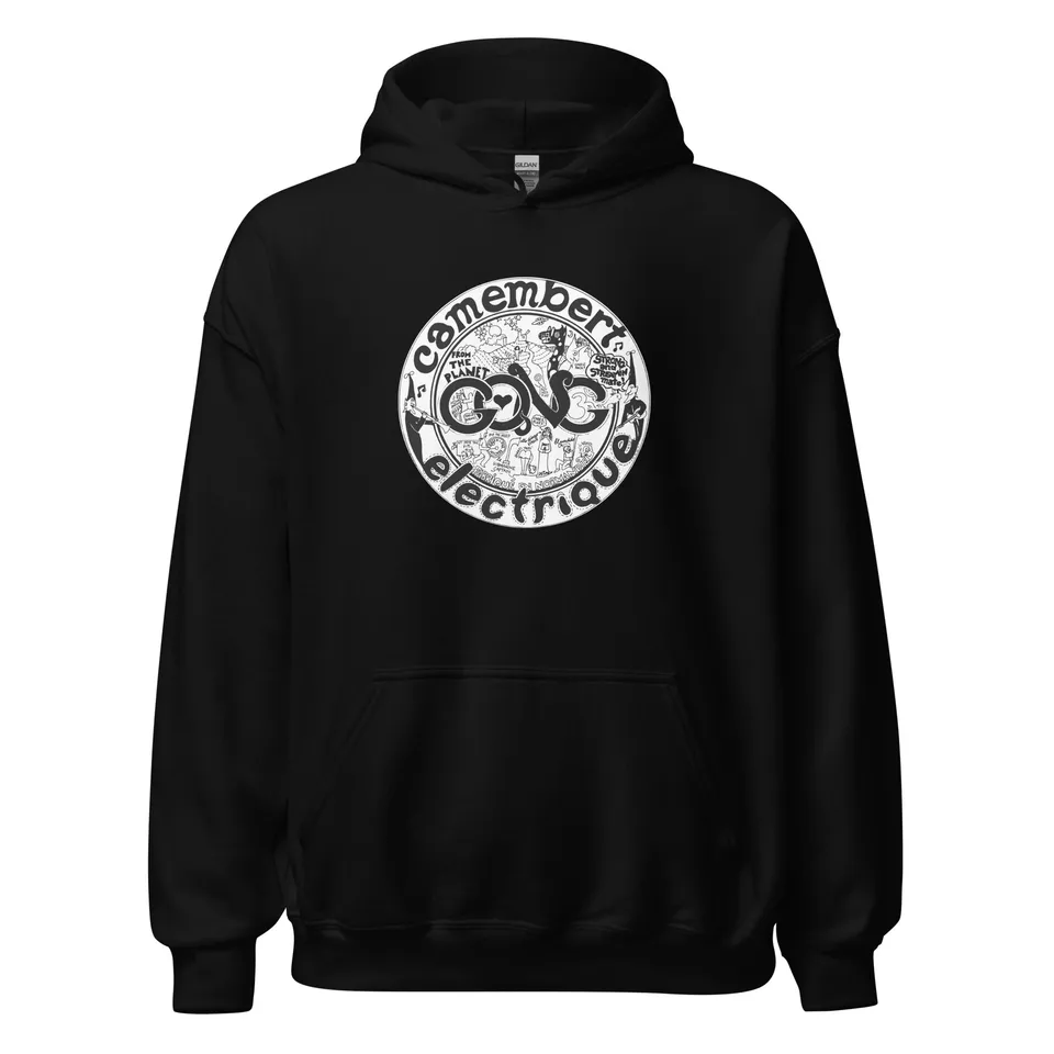 charly-camembert-electrique-hoodie-coton-capuche-noir image 1
