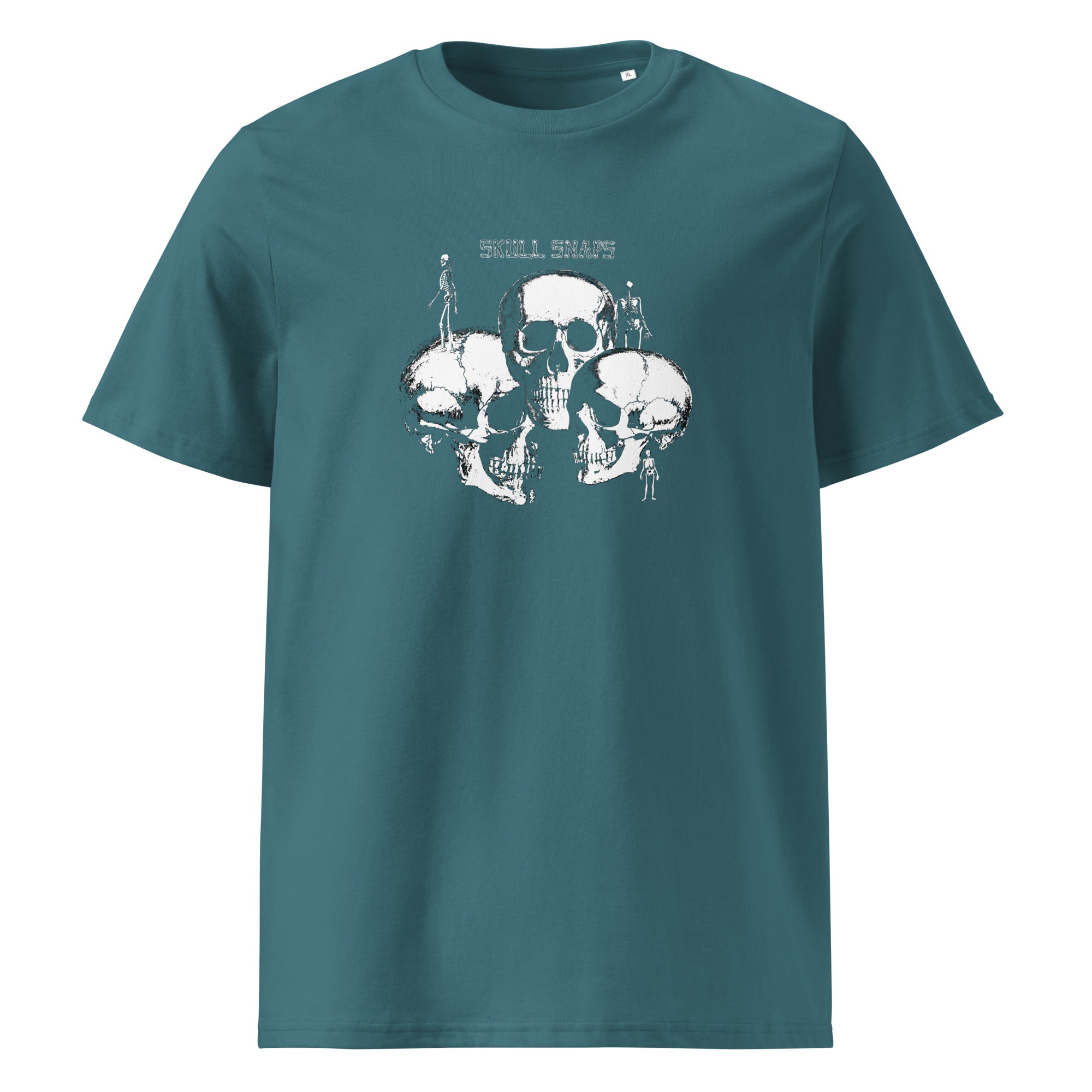 charly-records-skull-snaps-t-shirt-unisexe-coton-bio-noir image 7