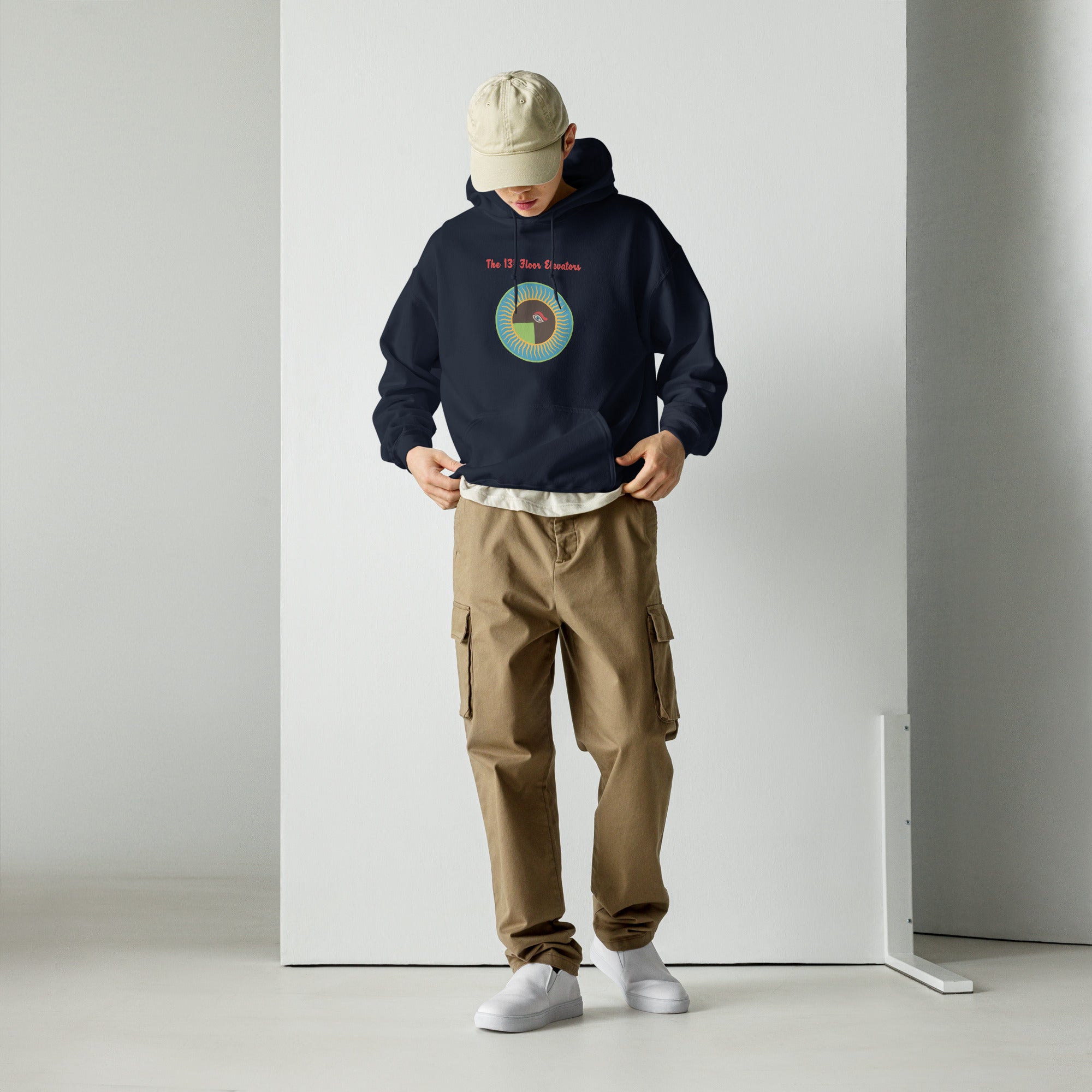 charly-13th-floor-elevators-hoodie-sweat-capuche-marine-unisexe image 2