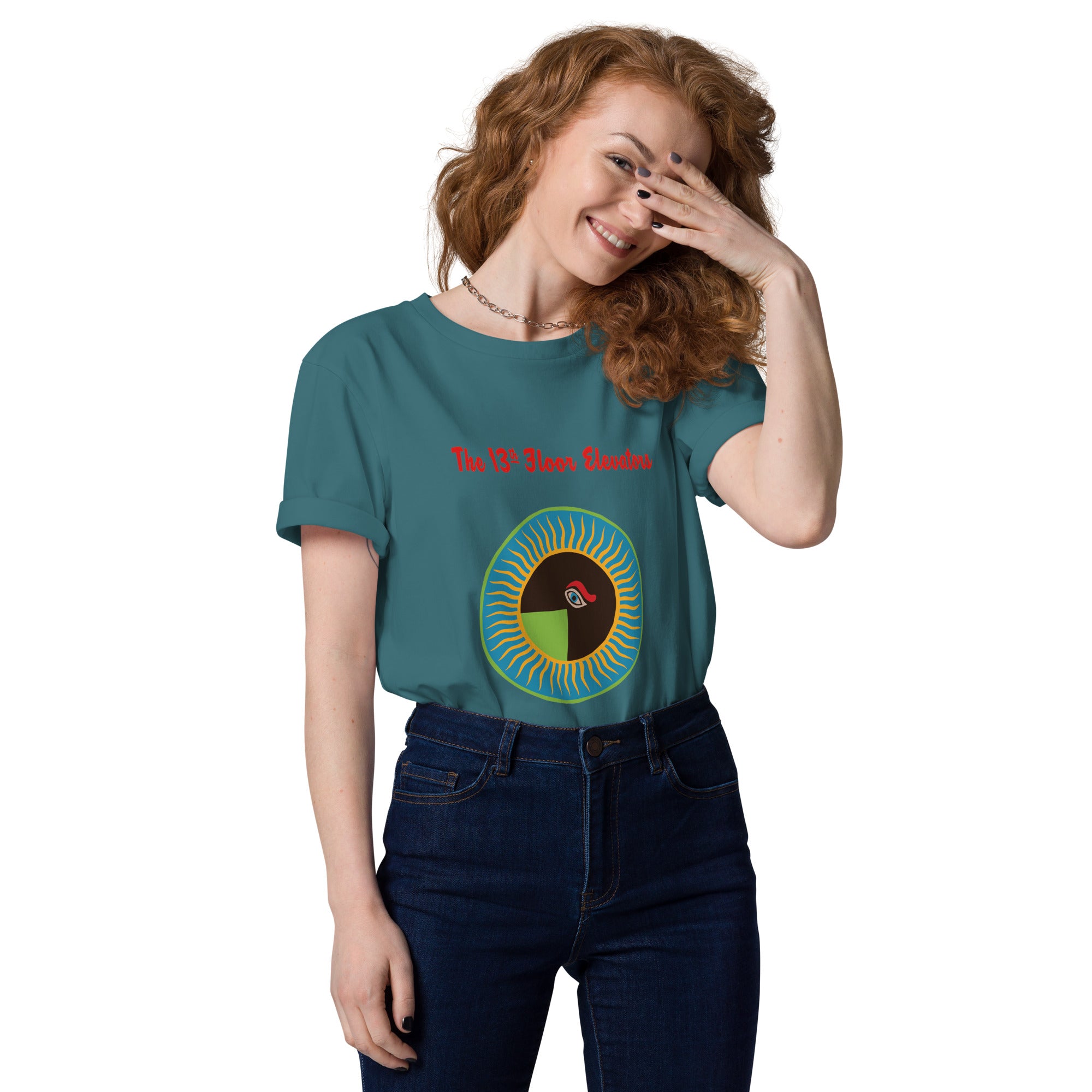 13th-floor-elevators-t-shirt-noir-coton-bio-unisexe image 2