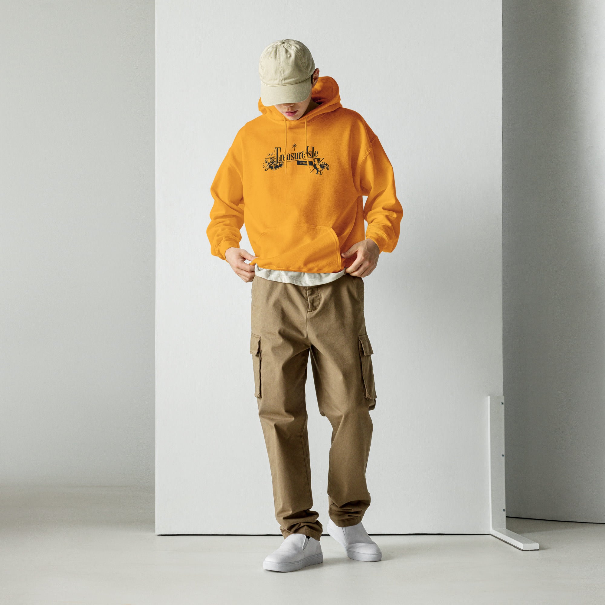 charly-records-treasure-isle-hoodie-sweat-capuche-coton-gold image 3