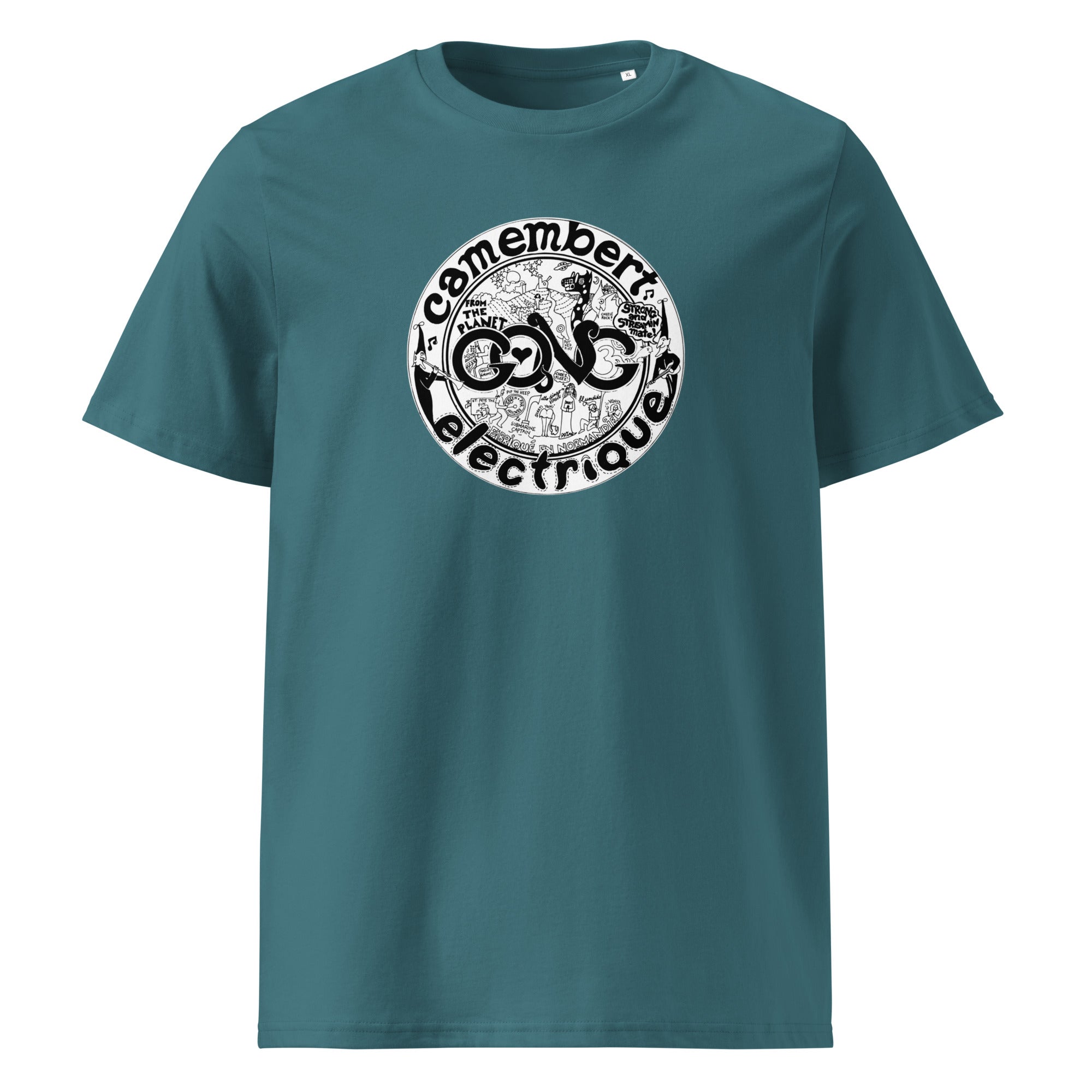 charly-camembert-electrique-t-shirt-coton-bio-noir-unisexe image 7