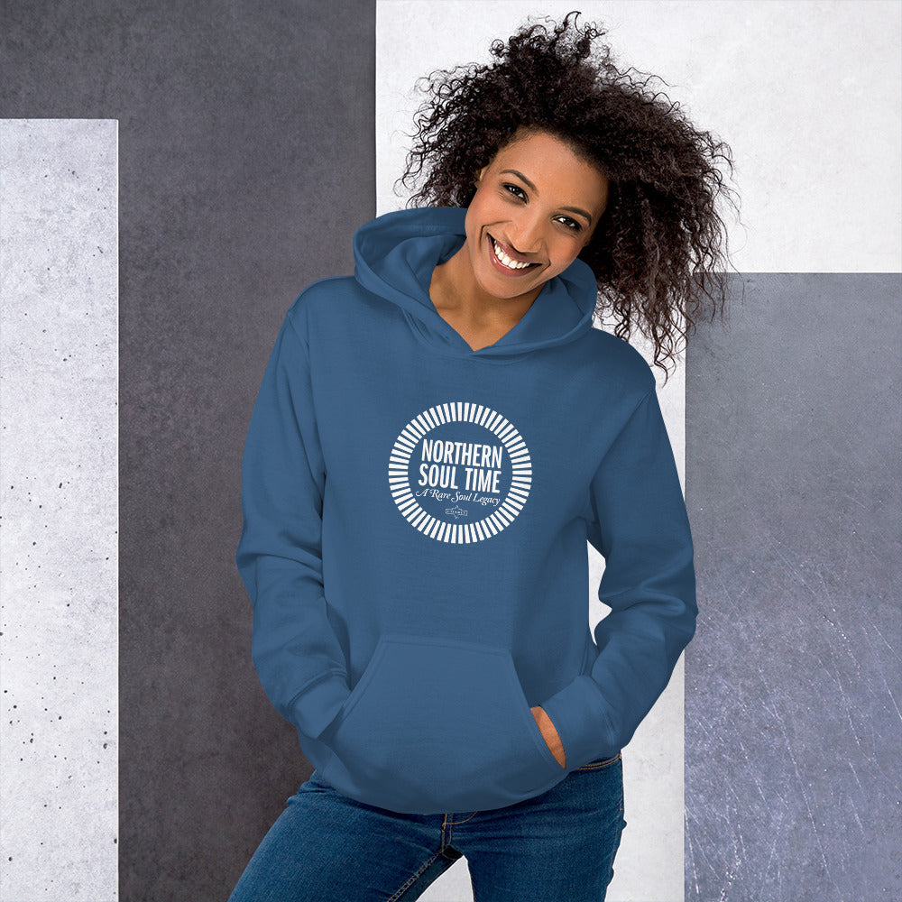 charly-northern-soul-time-hoodie-sweat-capuche-logo-blanc-indigo image 3