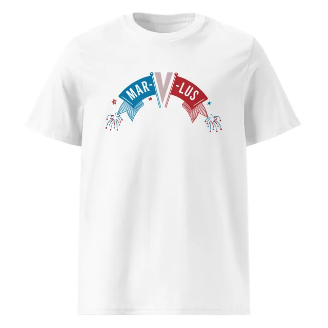 charly-records-mar-v-lus-t-shirt-coton-bio-blanc image 1