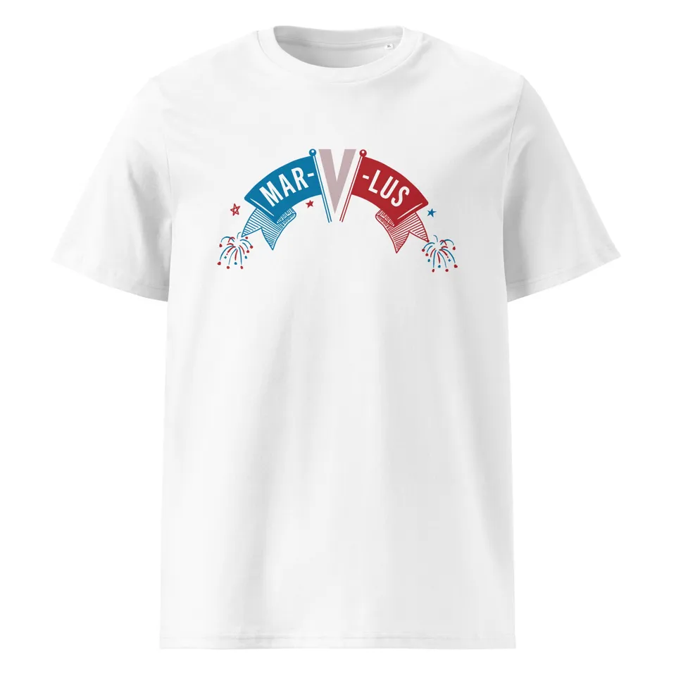 charly-records-mar-v-lus-t-shirt-coton-bio-blanc image 1