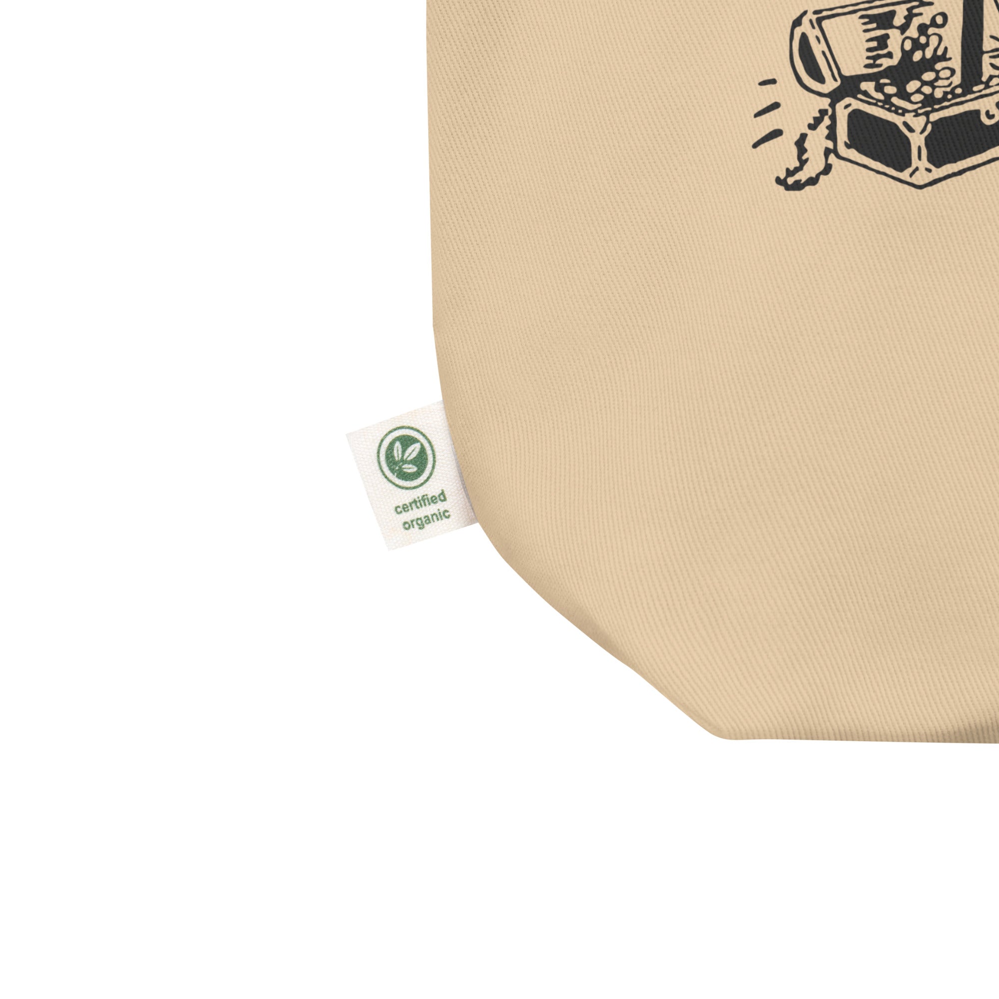 charly-treasure-isle-tote-bag-coton-bio-sac-vinyles-naturel image 3