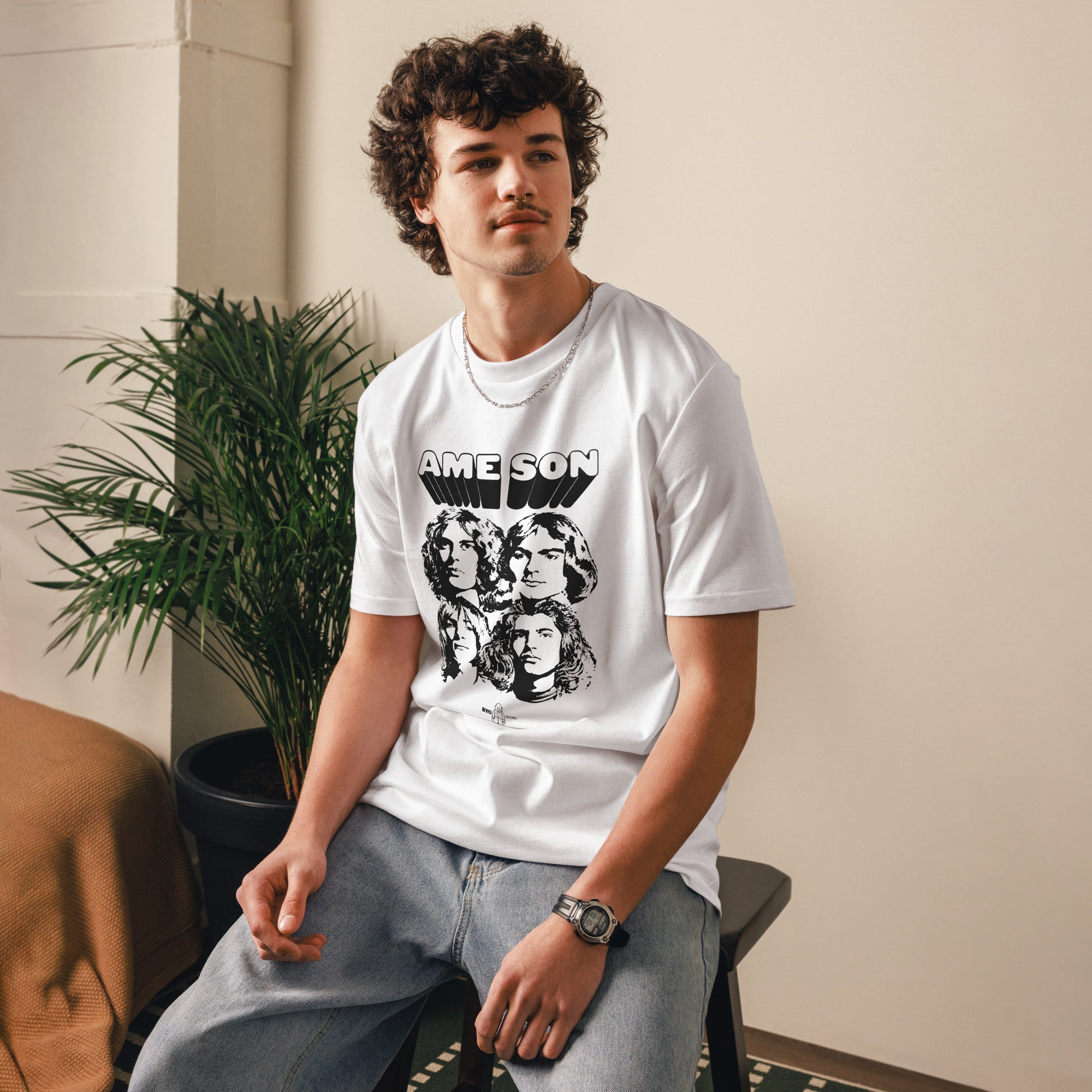 charly-records-ame-son-t-shirt-coton-bio-blanc image 2