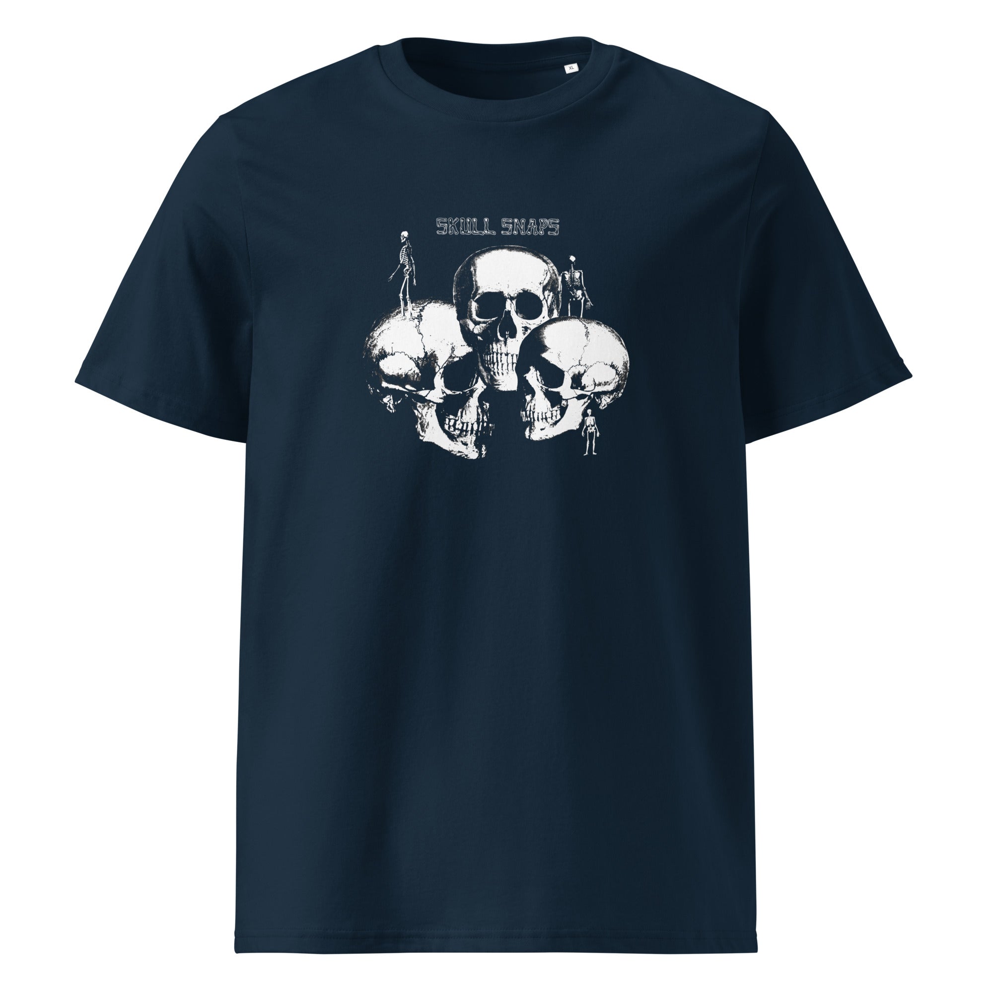 charly-records-skull-snaps-t-shirt-unisexe-coton-bio-noir image 5