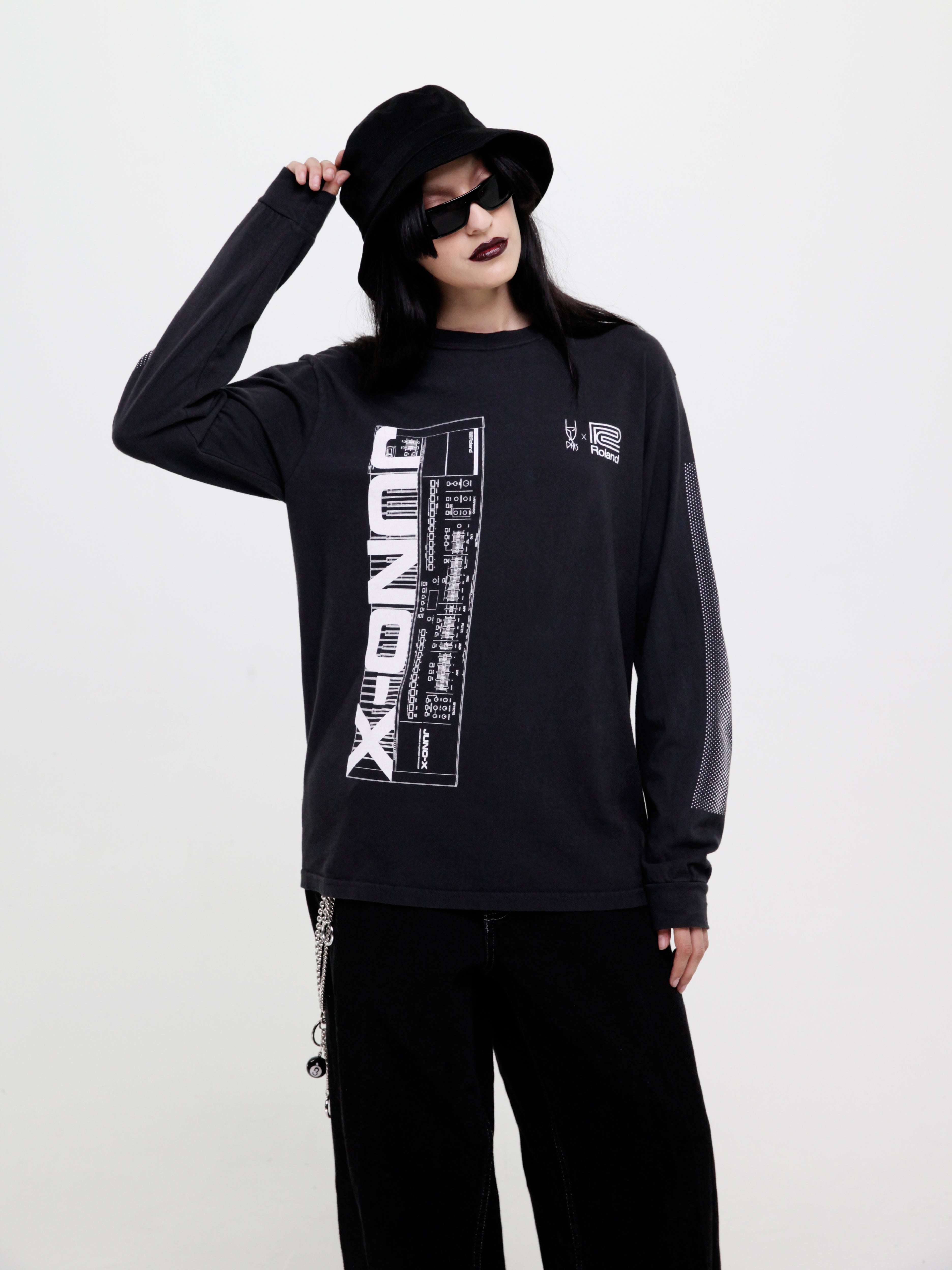 dais-x-roland-juno-x-manche-longue-noir-taille-l image 2