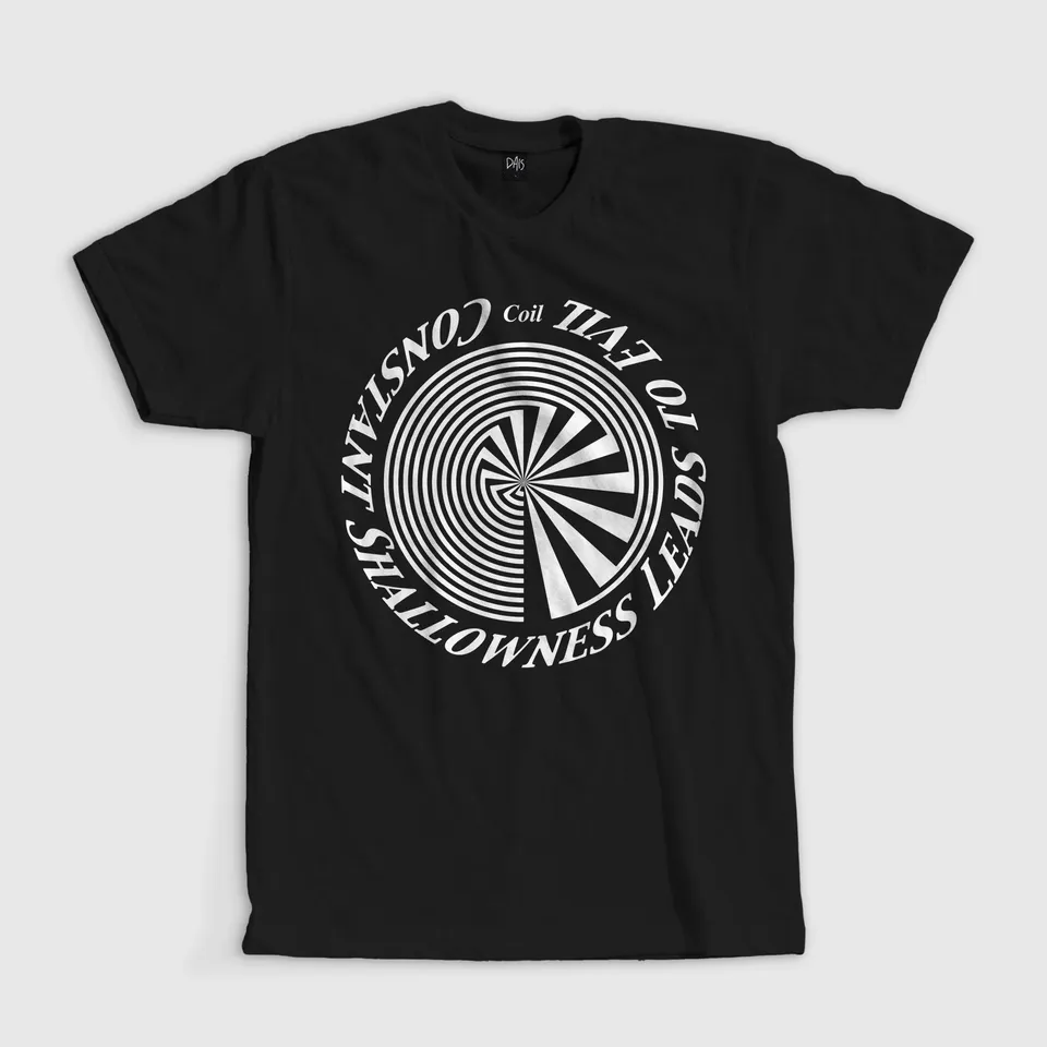 coil-constant-shallowness-t-shirt-noir-blanc image 1