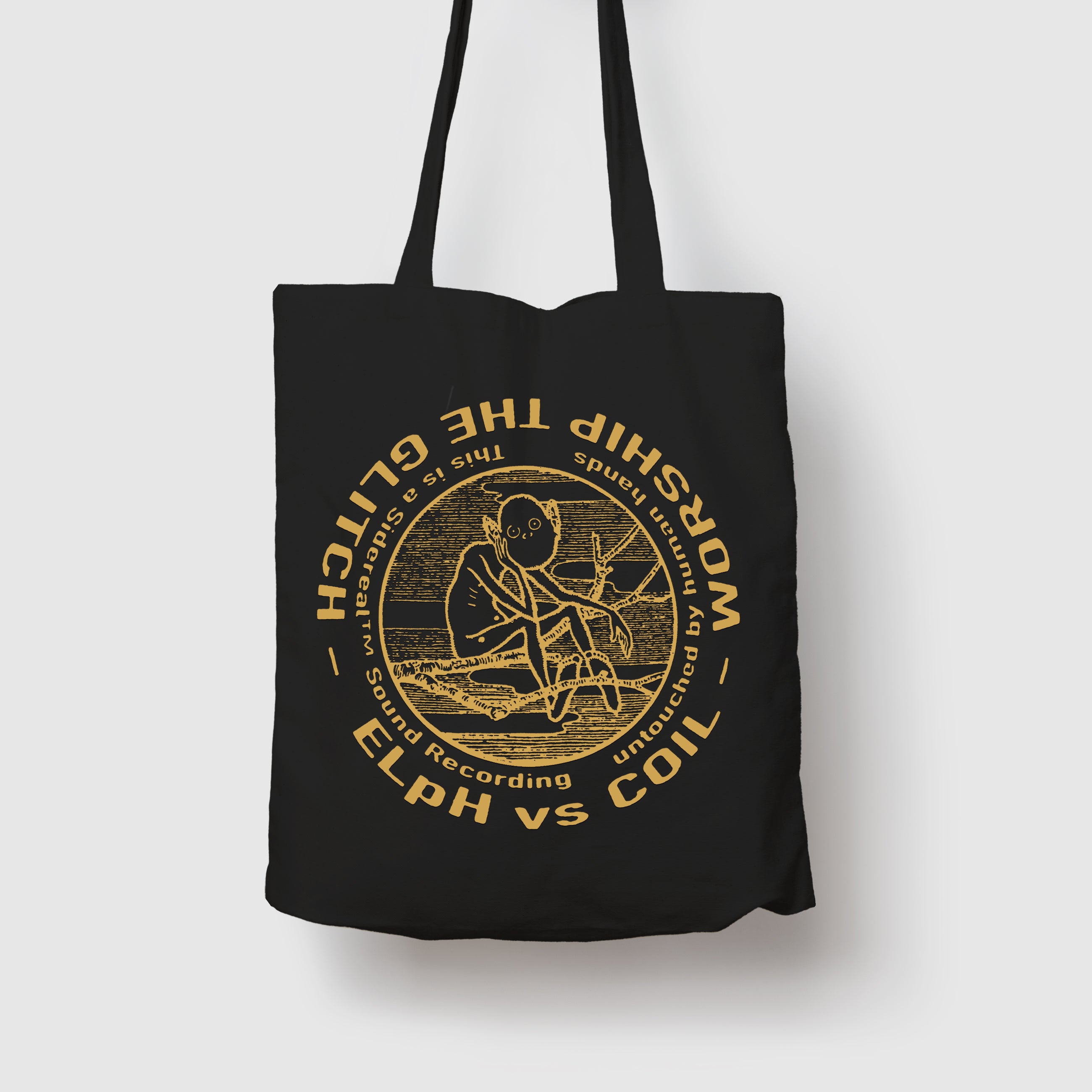 coil-worship-the-glitch-tote-bag-noir-dor-toile image 1