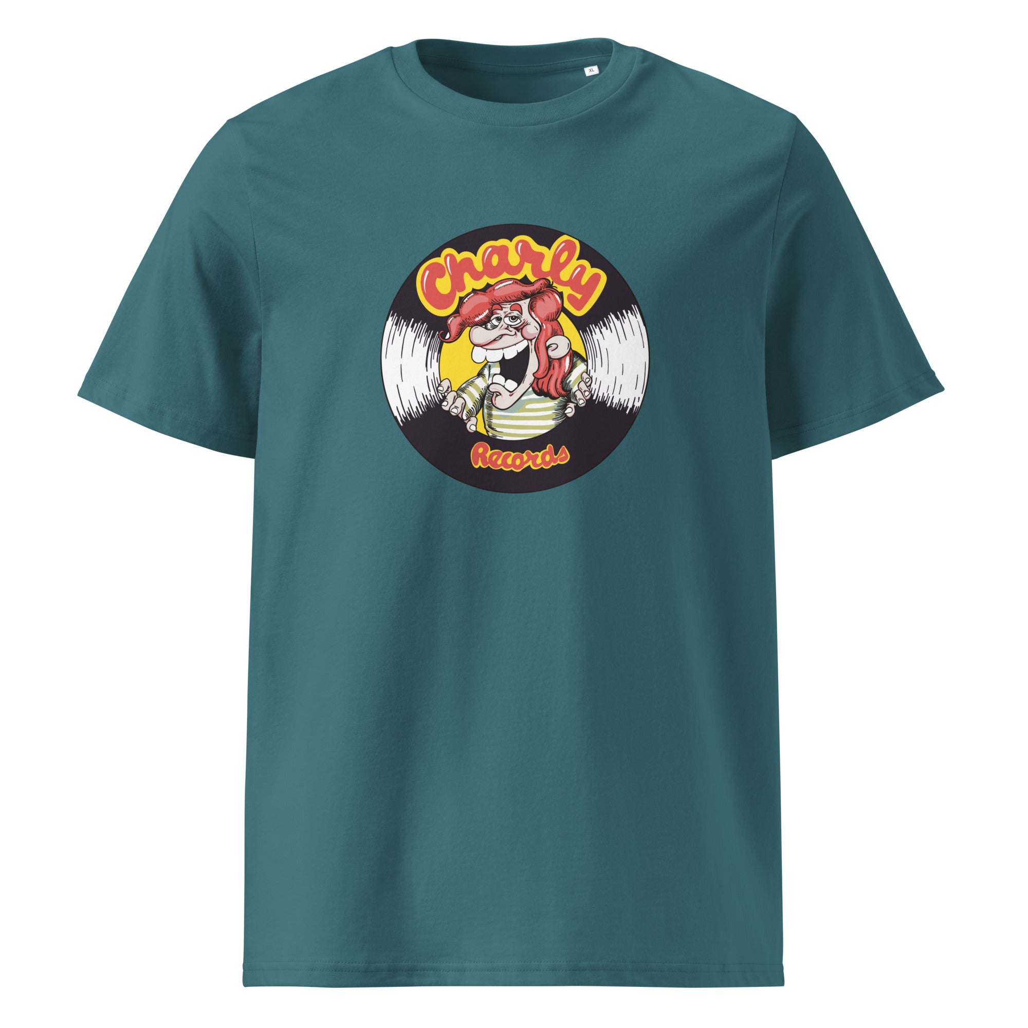 charly-teddy-boy-t-shirt-rouge-coton-bio-unisexe-m image 7