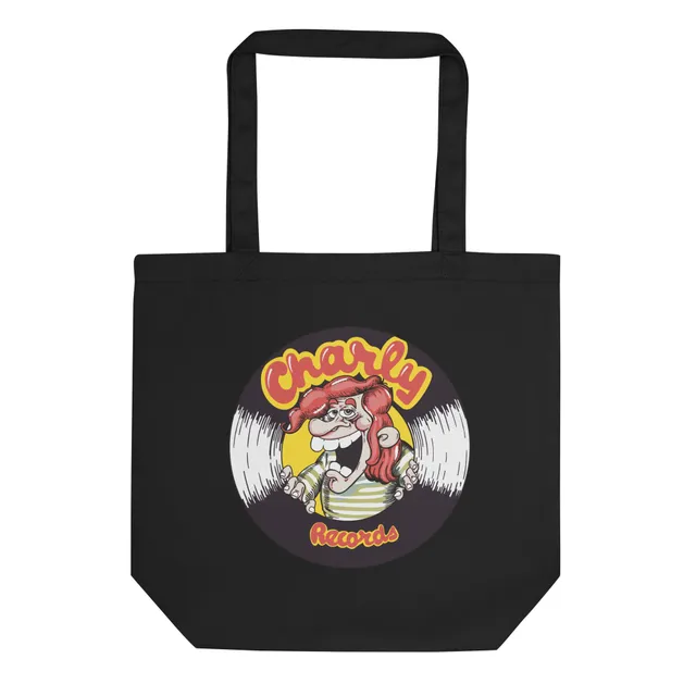 charly-records-teddy-boy-tote-bag-sac-coton-bio-vinyles image 1