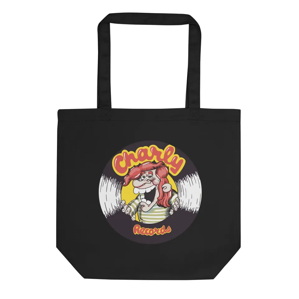 charly-records-teddy-boy-tote-bag-sac-coton-bio-vinyles image 1