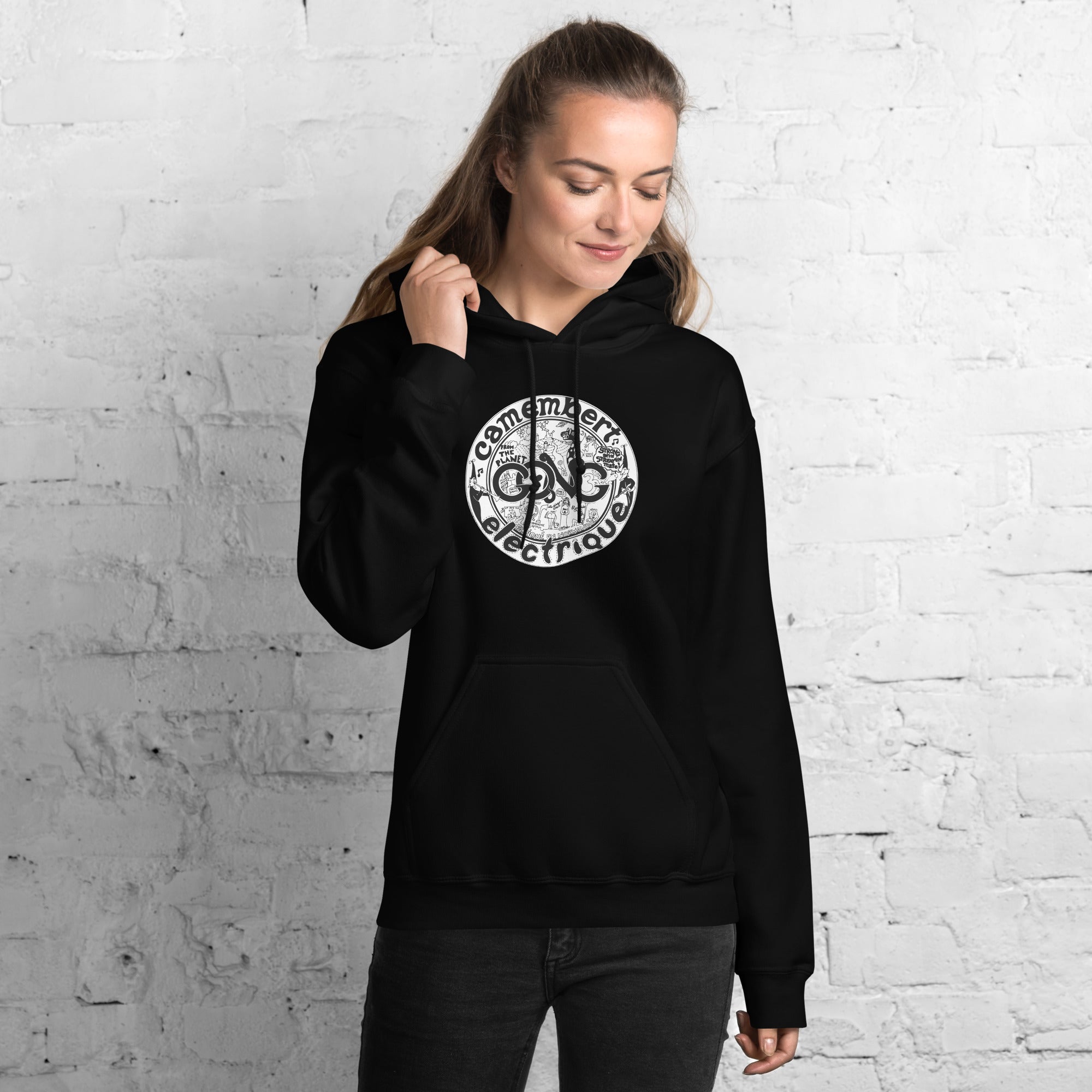 charly-camembert-electrique-hoodie-coton-capuche-noir image 3