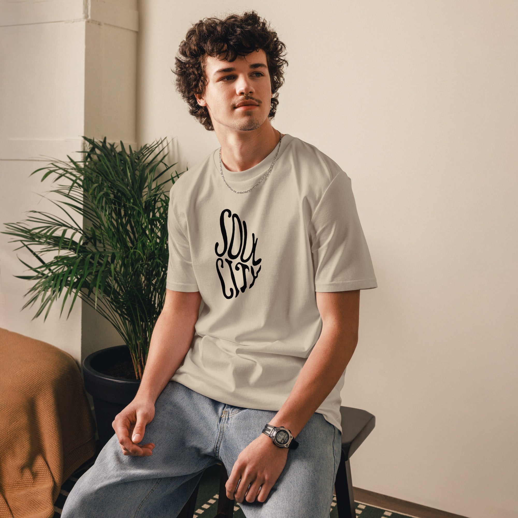 charly-records-soul-city-t-shirt-coton-bio-desert-dust image 2