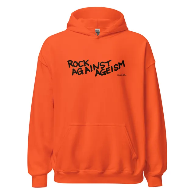 rock-against-ageism-hoodie-blanc-logo-noir-coton image 1