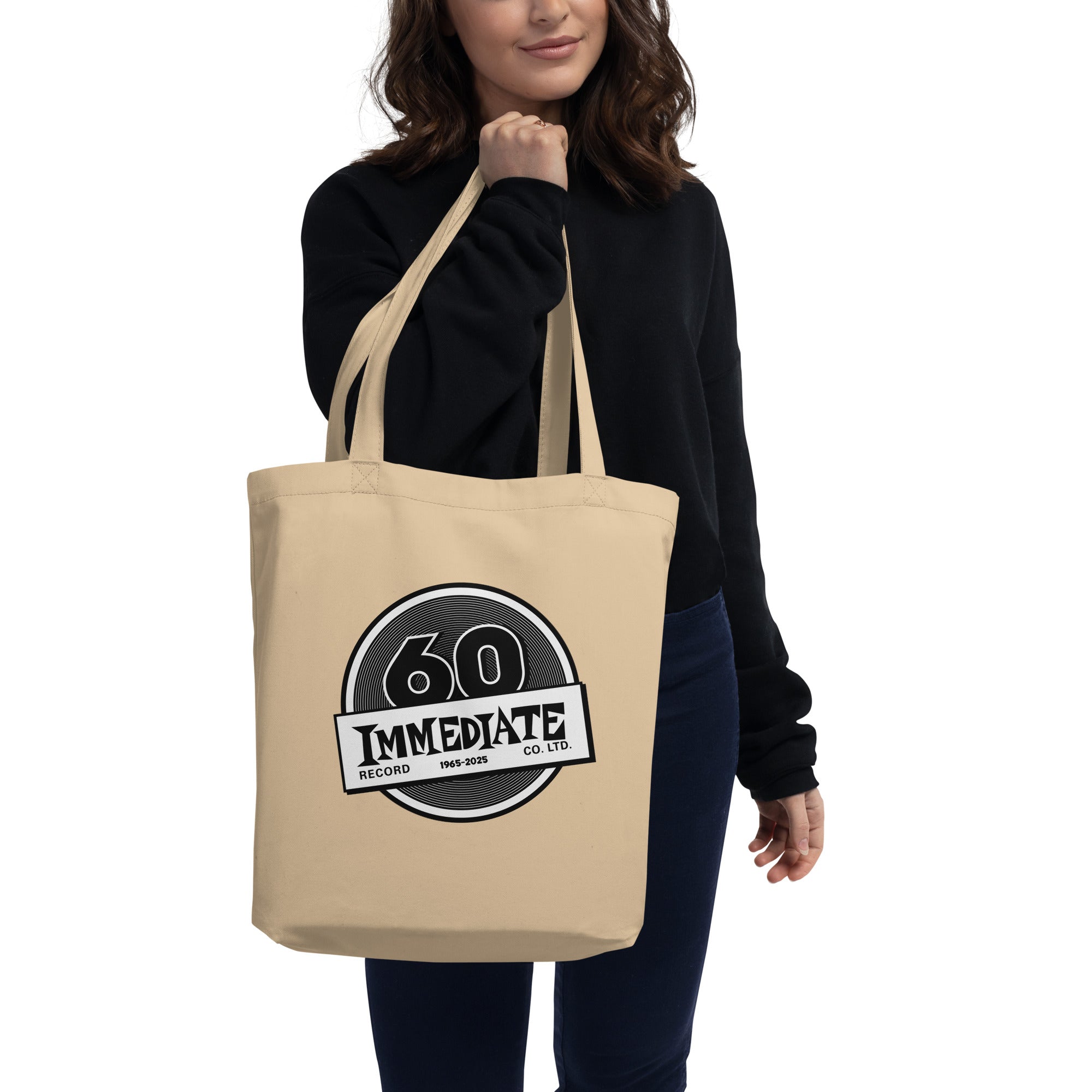 immediate-records-60th-anniversary-tote-bag-coton-bio-noir-blanc image 2