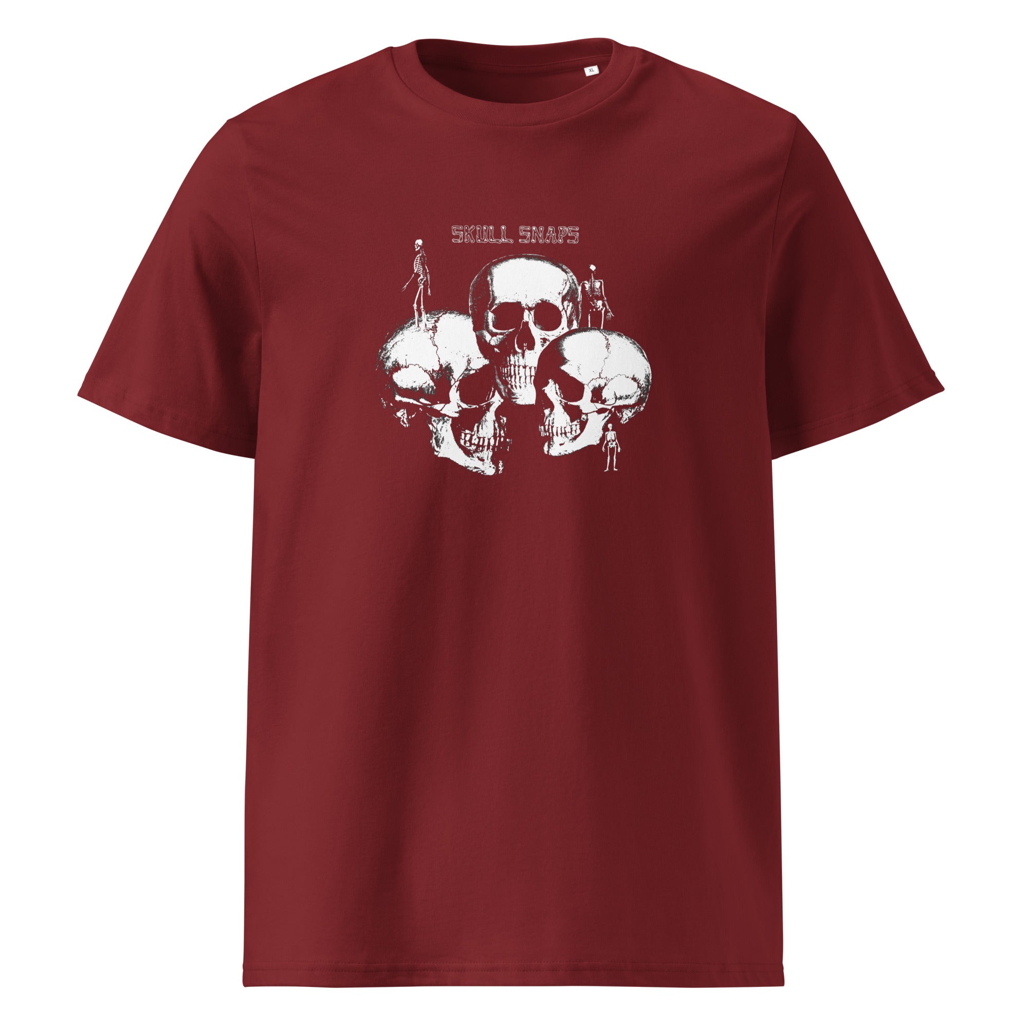 charly-records-skull-snaps-t-shirt-unisexe-coton-bio-noir image 8