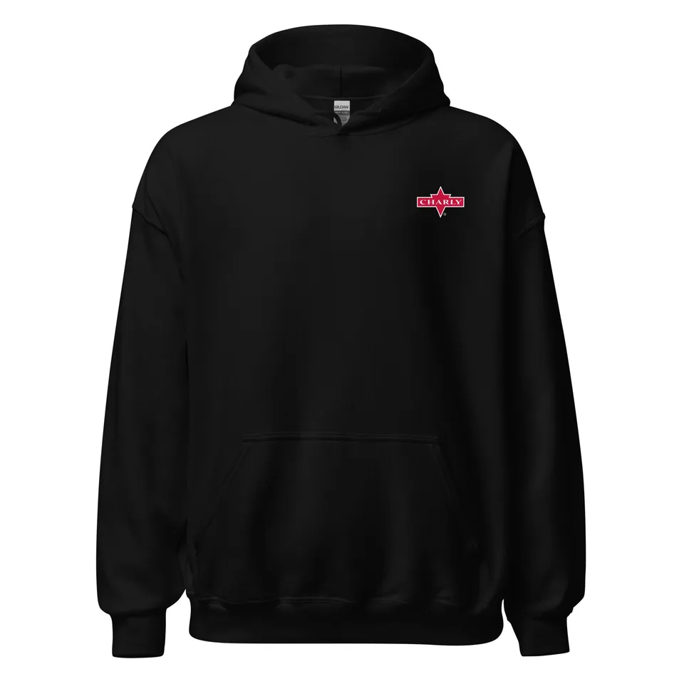 charly-records-charly-sweat-capuche-unisexe-noir-coton image 1