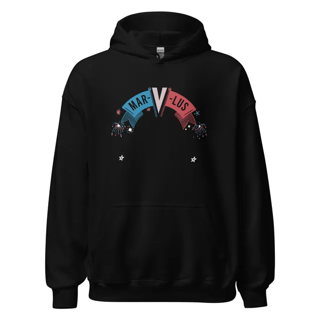 charly-records-mar-v-lus-hoodie-sweat-capuche-noir-coton image 1