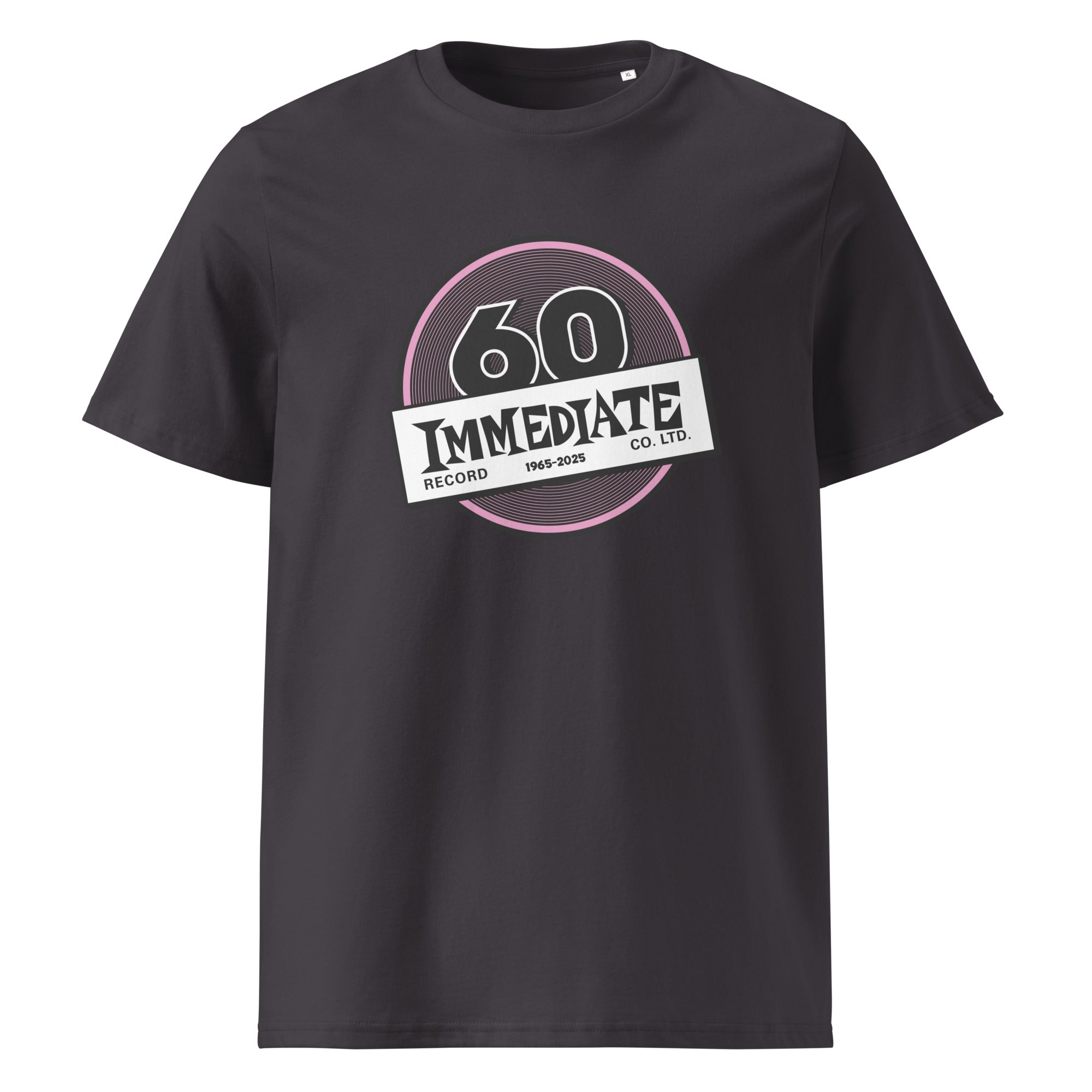 charly-records-immediate-60th-t-shirt-unisexe-noir-coton-bio image 7