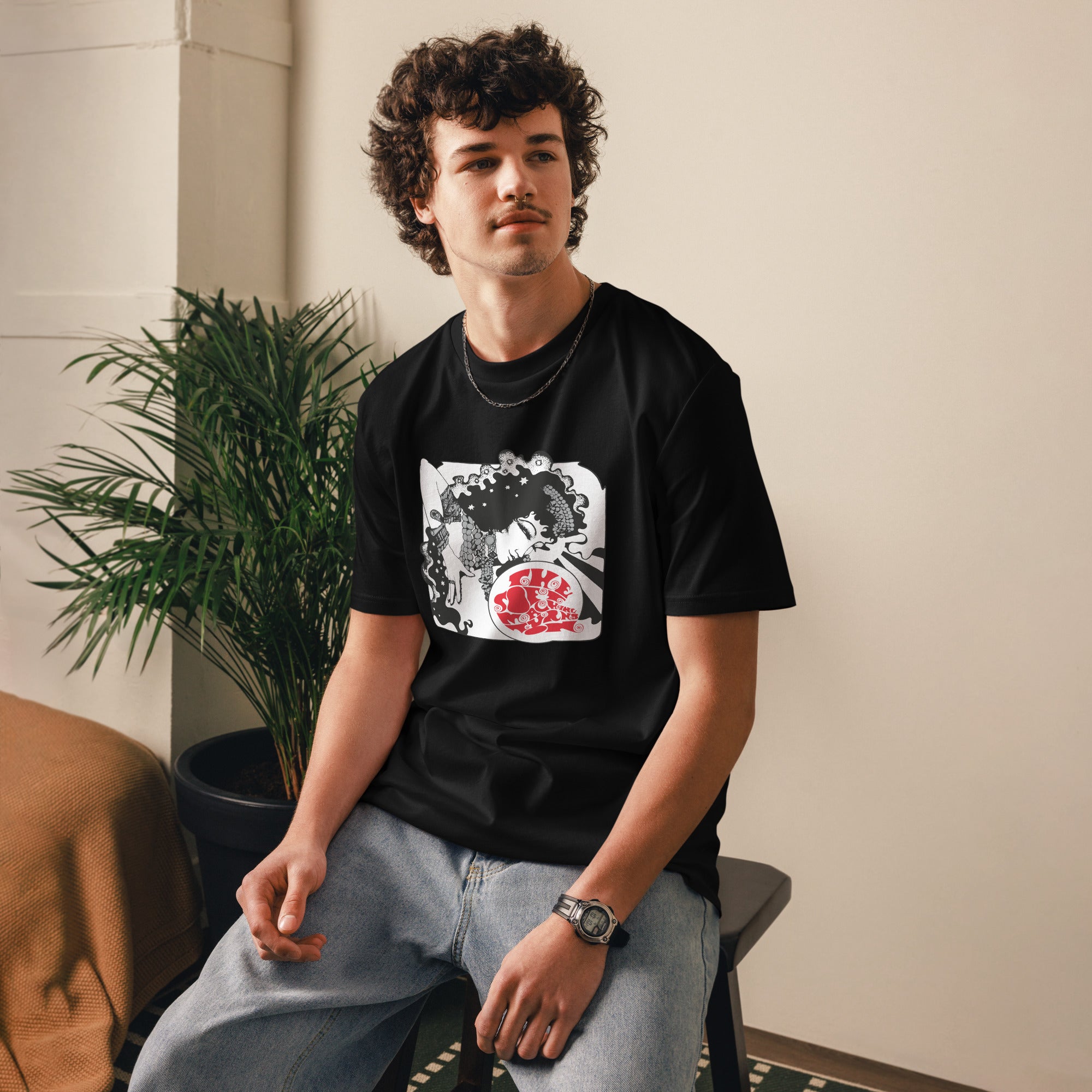 charly-records-the-soft-machine-t-shirt-unisexe-coton-bio-noir image 2