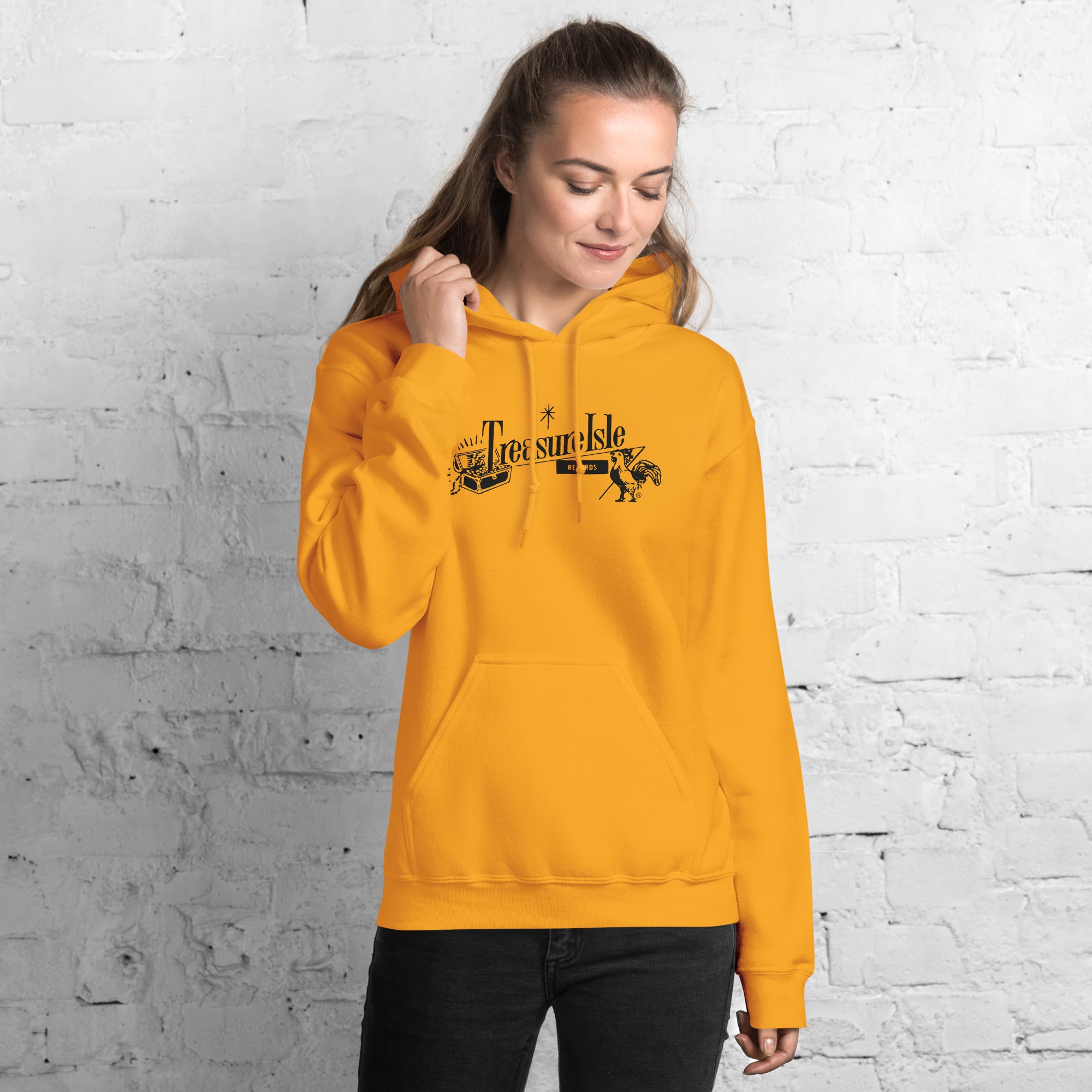 charly-records-treasure-isle-hoodie-sweat-capuche-coton-gold image 2