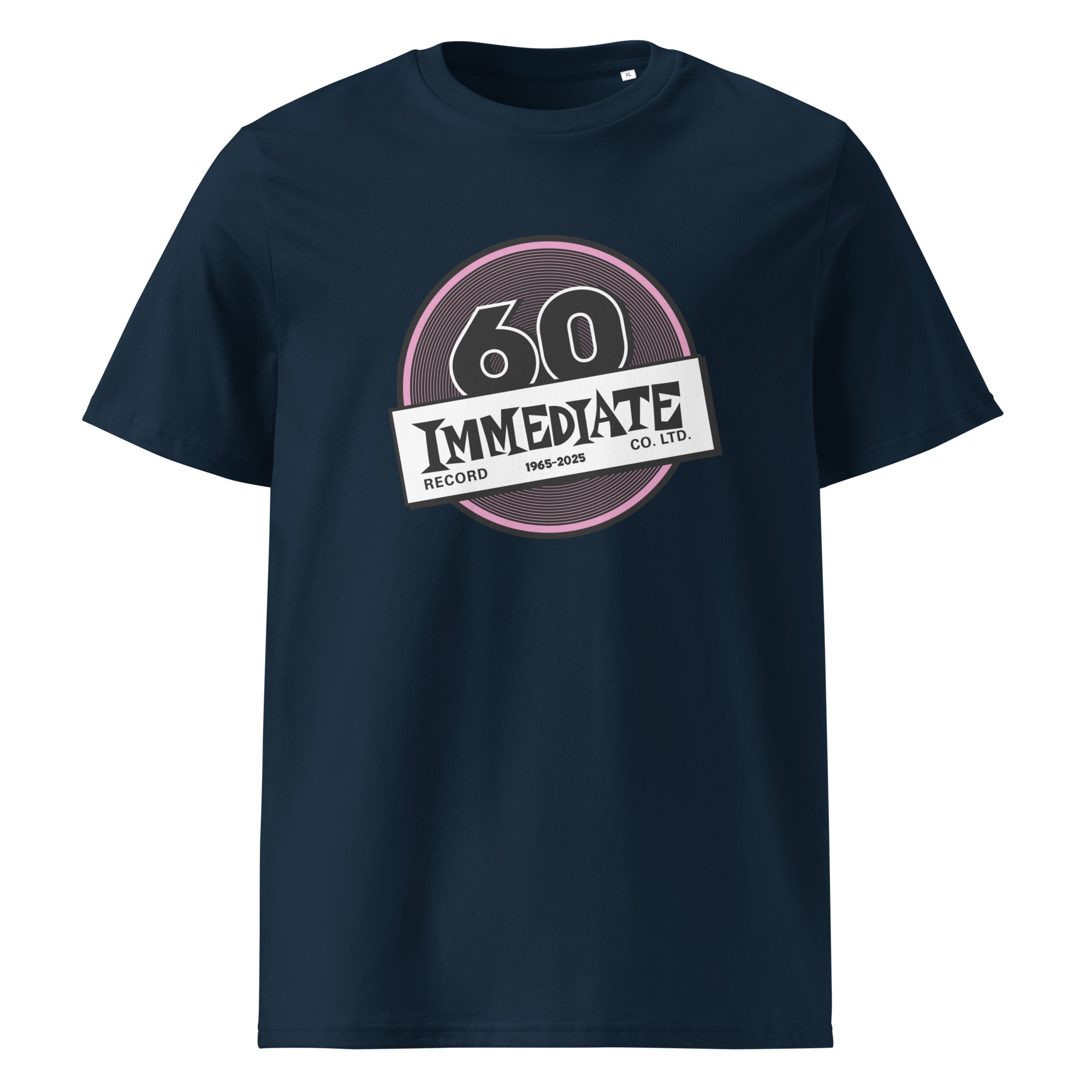 charly-records-immediate-60th-t-shirt-unisexe-noir-coton-bio image 5
