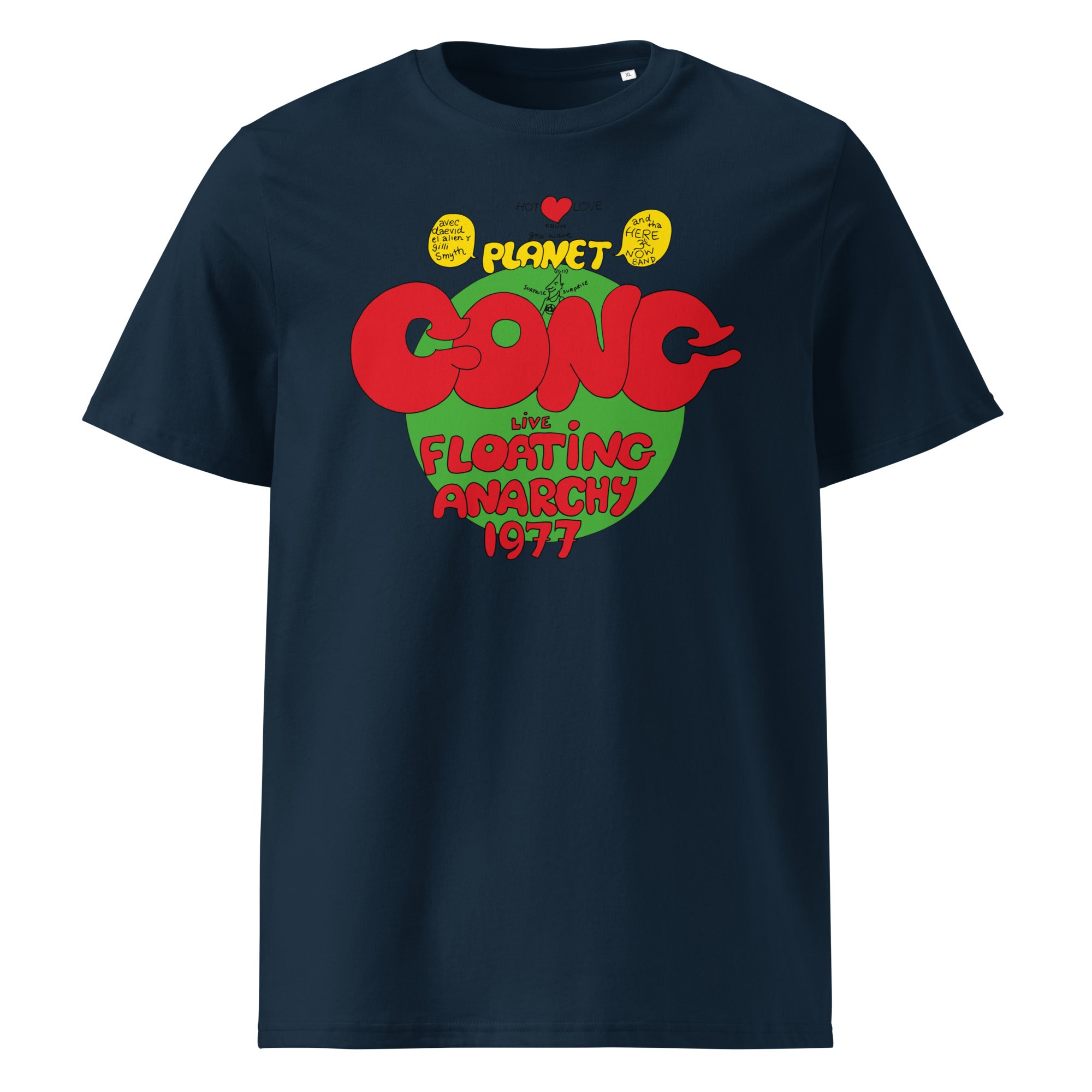 charly-records-planet-gong-t-shirt-unisexe-coton-bio-noir image 6