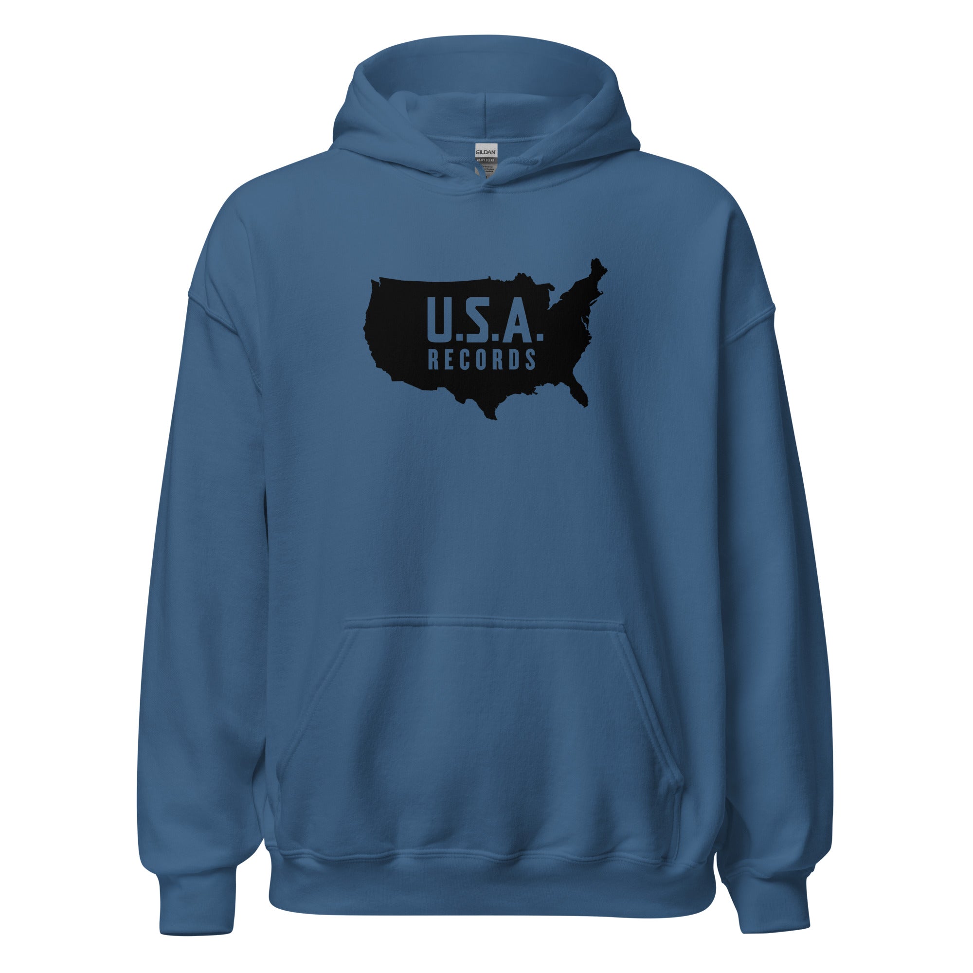 charly-hoodies-u-s-a-records-sweat-capuche-vert-militaire-coton image 6