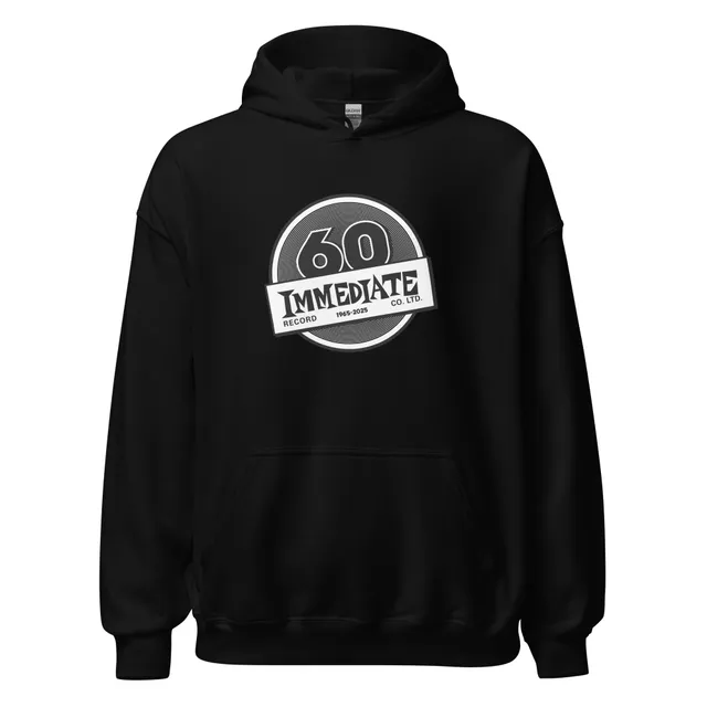 charly-records-immediate-60th-hoodie-sweat-noir-logo-n-b image 1