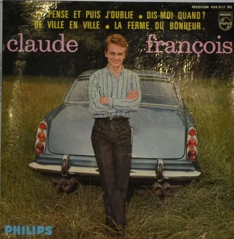 claude-fran-ois-j-y-pense-ep-45-tours-1964-chanson image 1
