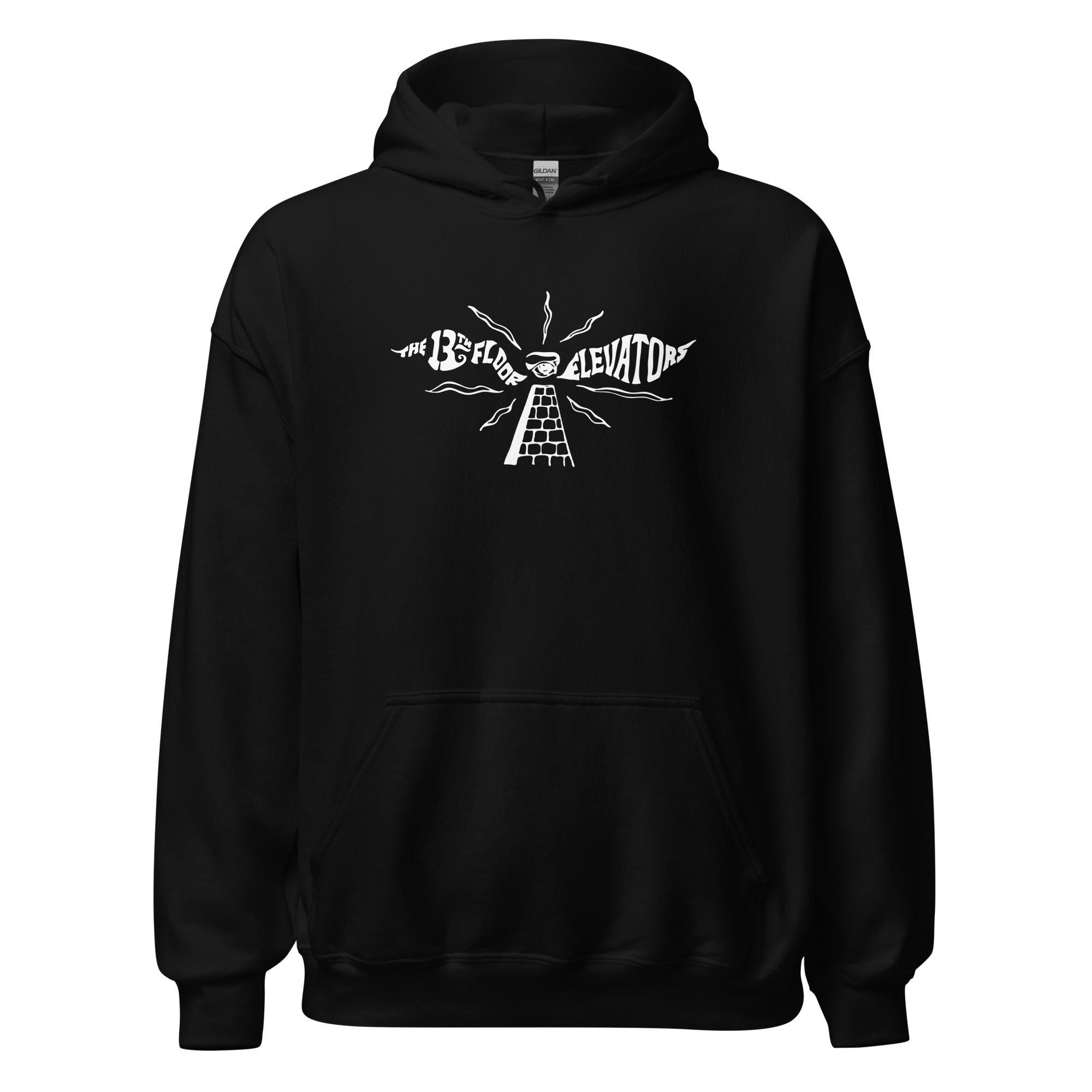 charly-records-13th-floor-elevators-ii-sweat-capuche-logo-blanc-noir image 1