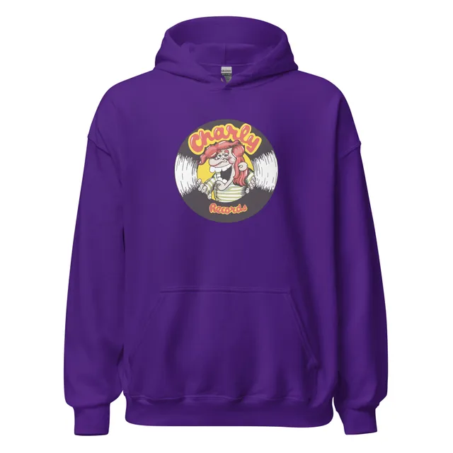 charly-records-teddy-boy-sweat-capuche-unisexe-violet-coton image 1