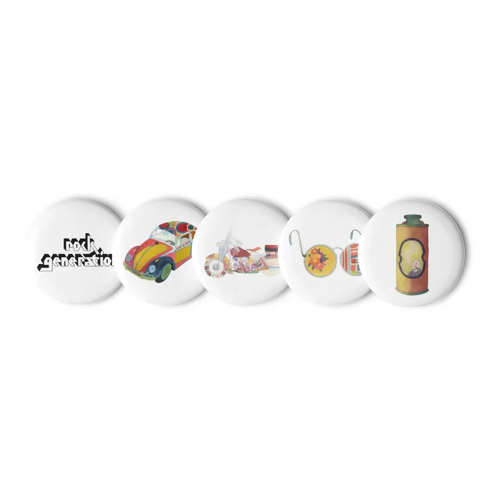 charly-records-rock-generation-badges-pins-lot-de-5 image 1