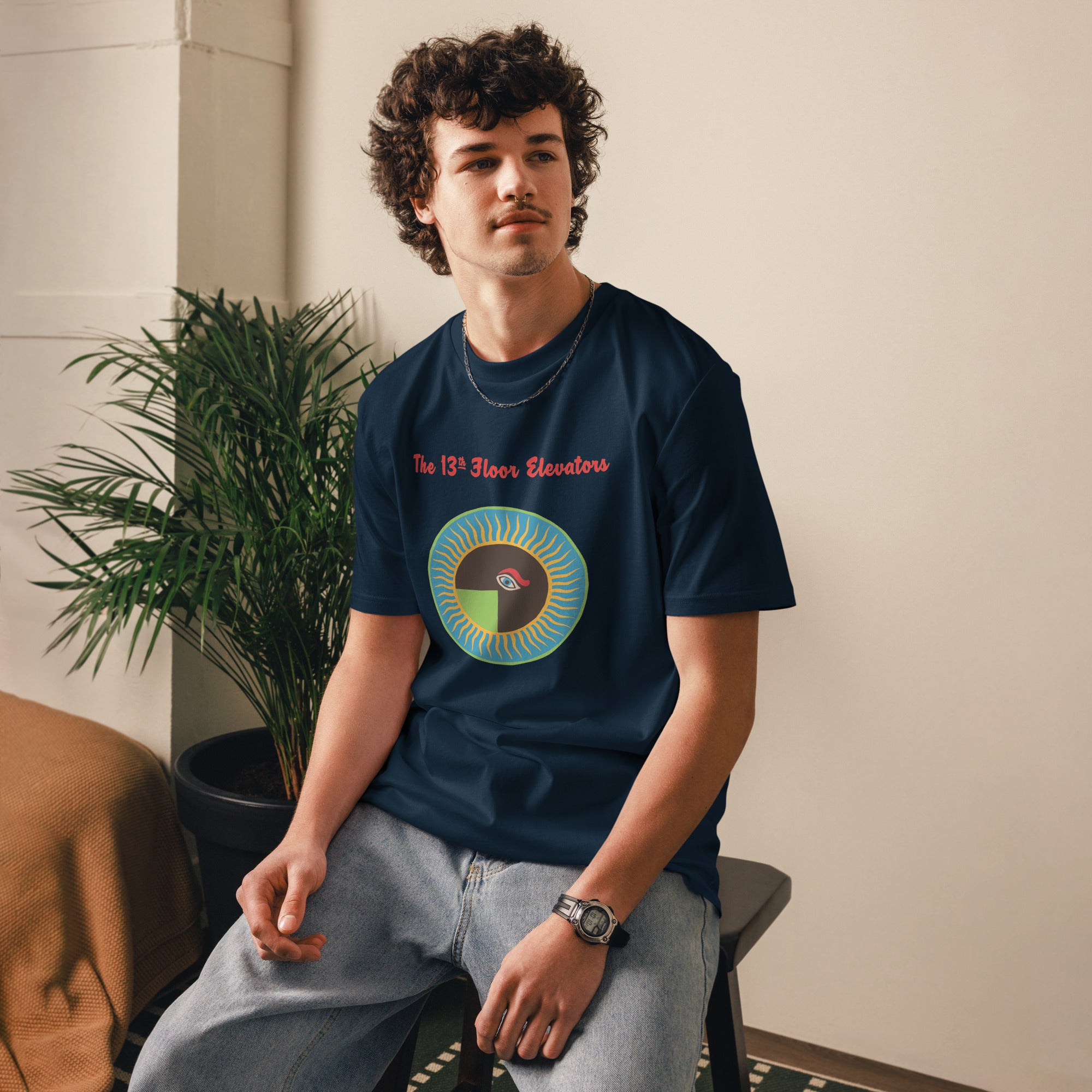 13th-floor-elevators-t-shirt-noir-coton-bio-unisexe image 6