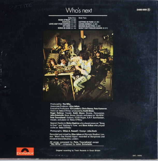 the-who-who-s-next-lp-vinyle-france-1972 image 2