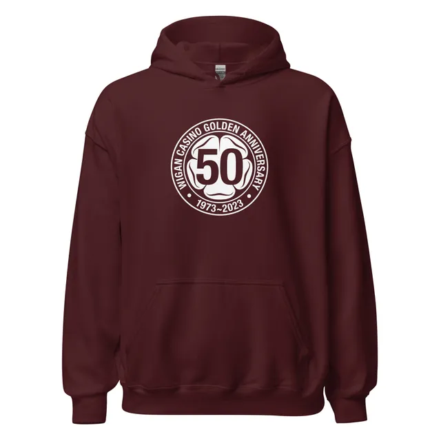 charly-wigan-casino-golden-anniversary-hoodie-coton-noir image 1