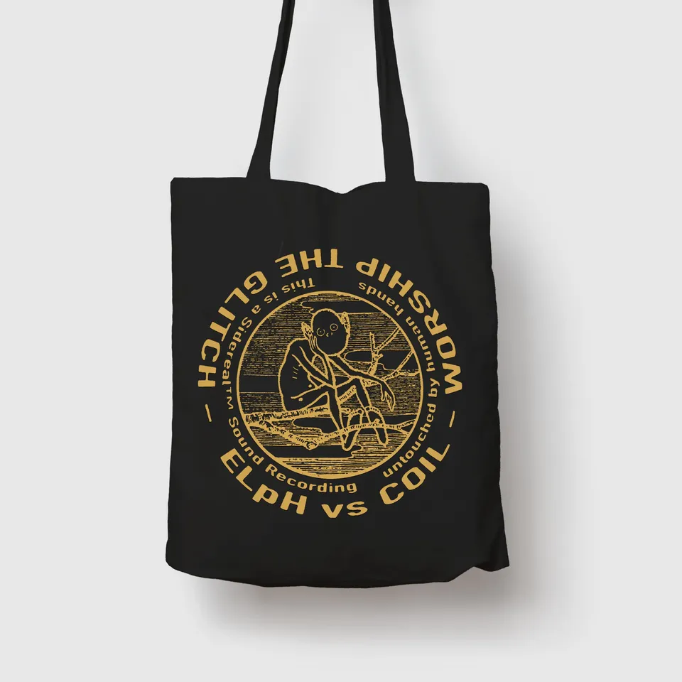 coil-worship-the-glitch-tote-bag-noir-dor-toile image 1