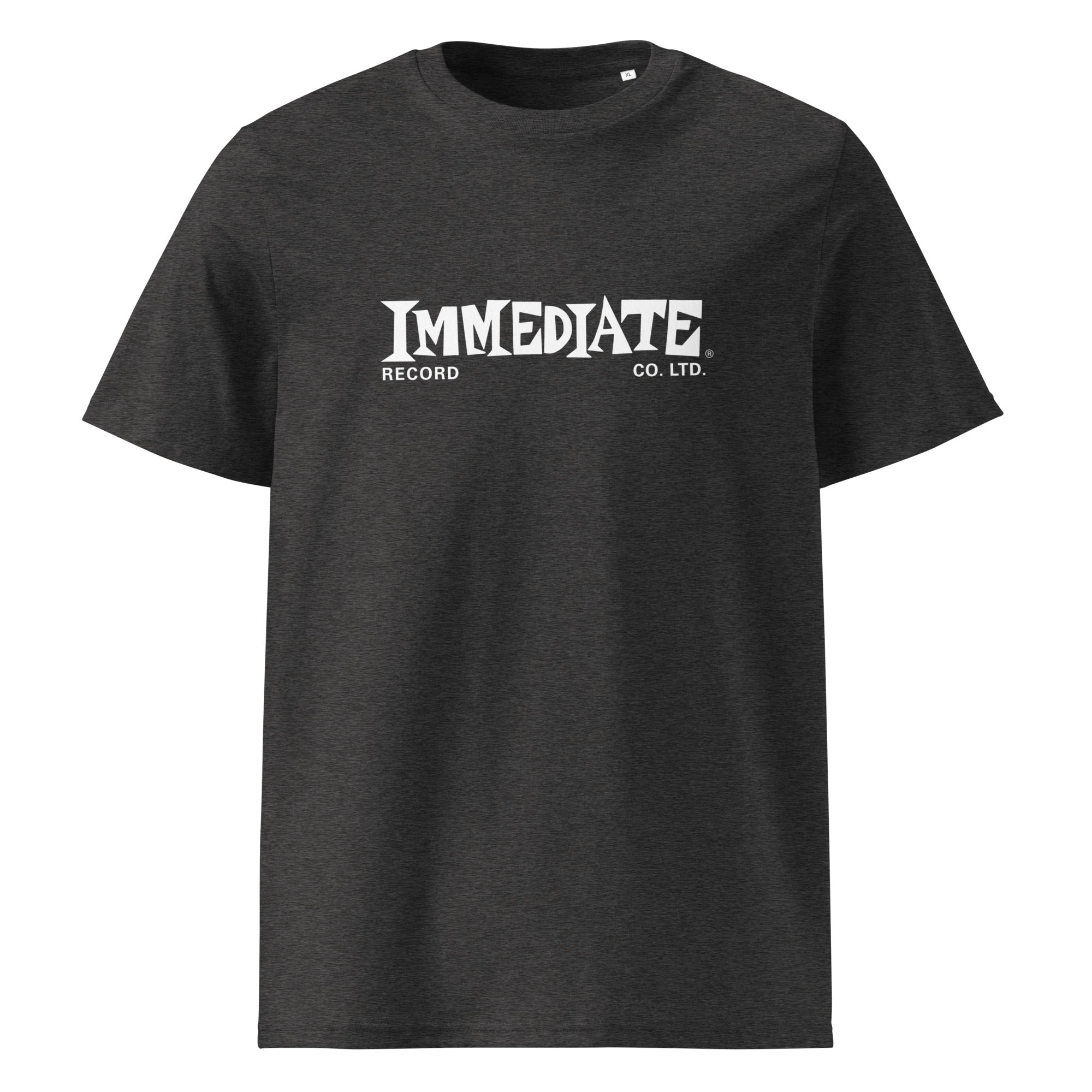 charly-immediate-records-white-logo-t-shirt-coton-bio-noir image 8