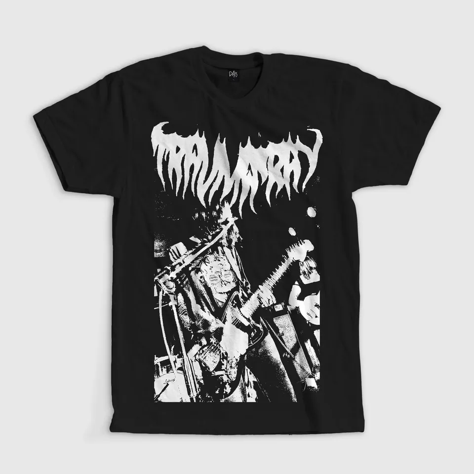 trauma-ray-t-shirt-noir-blanc-logo image 1